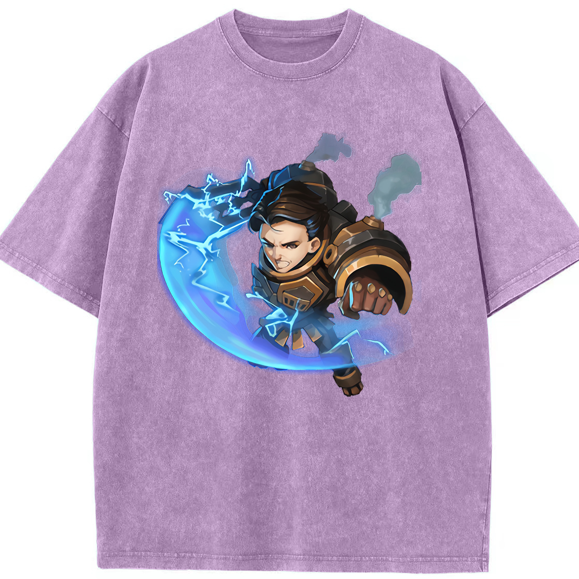 リーグ・オブ・レジェンド League of Legends LOL 綿100% ヴィンテージ風 半袖Tシャツ（フロントプリント）