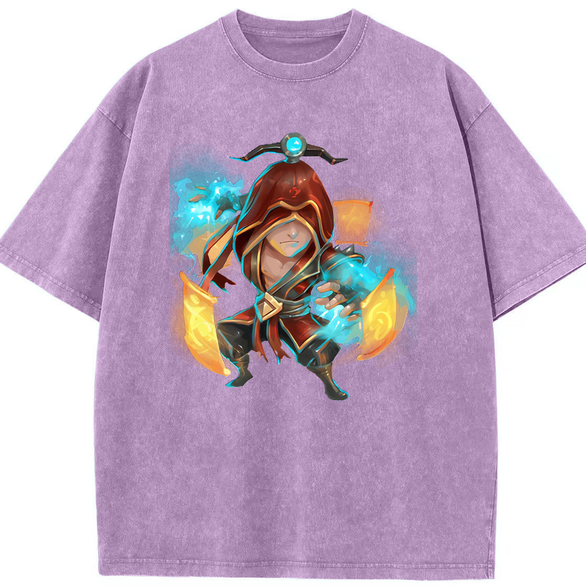 リーグ・オブ・レジェンド League of Legends LOL 綿100% ヴィンテージ風 半袖Tシャツ（フロントプリント）