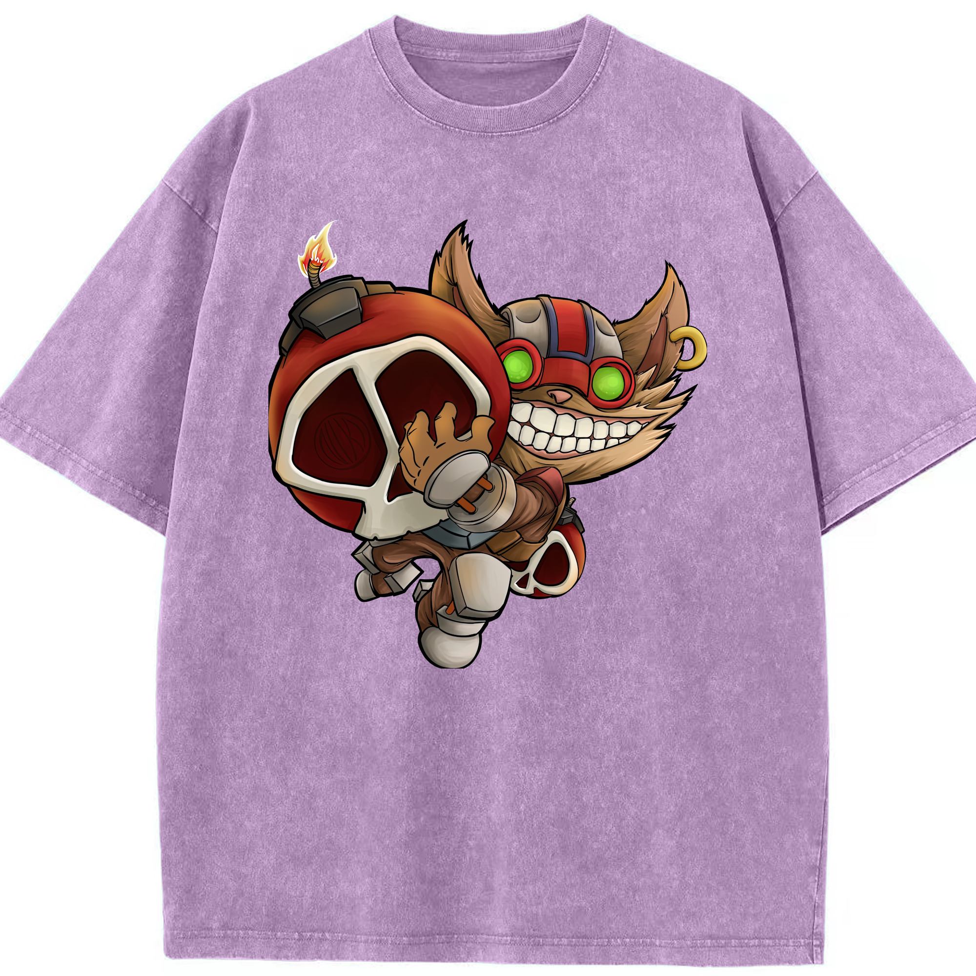 リーグ・オブ・レジェンド League of Legends LOL 綿100% ヴィンテージ風 半袖Tシャツ（フロントプリント）