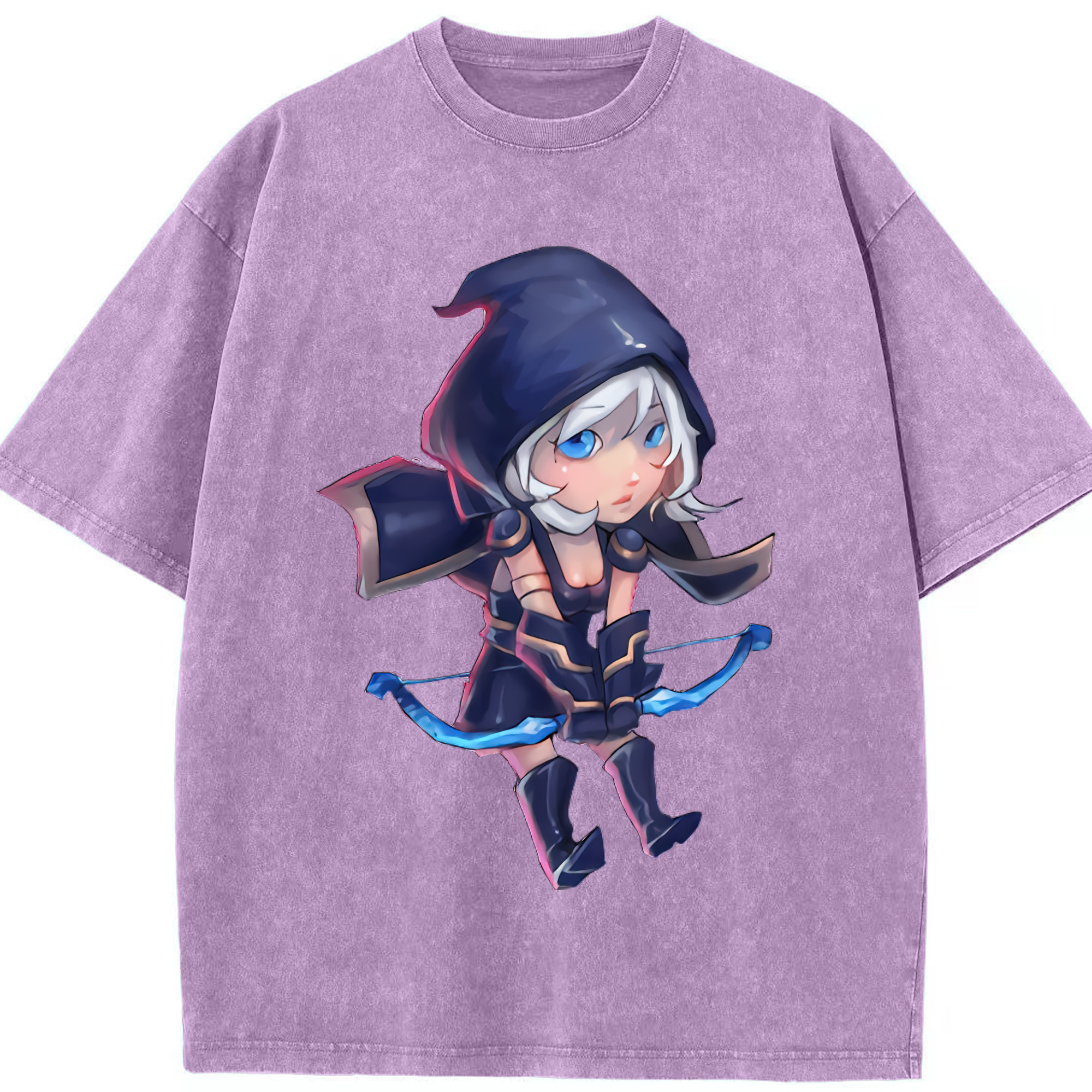 （画像用） リーグ・オブ・レジェンド League of Legends LOL 綿100% ヴィンテージ風 半袖Tシャツ（フロントプリント）