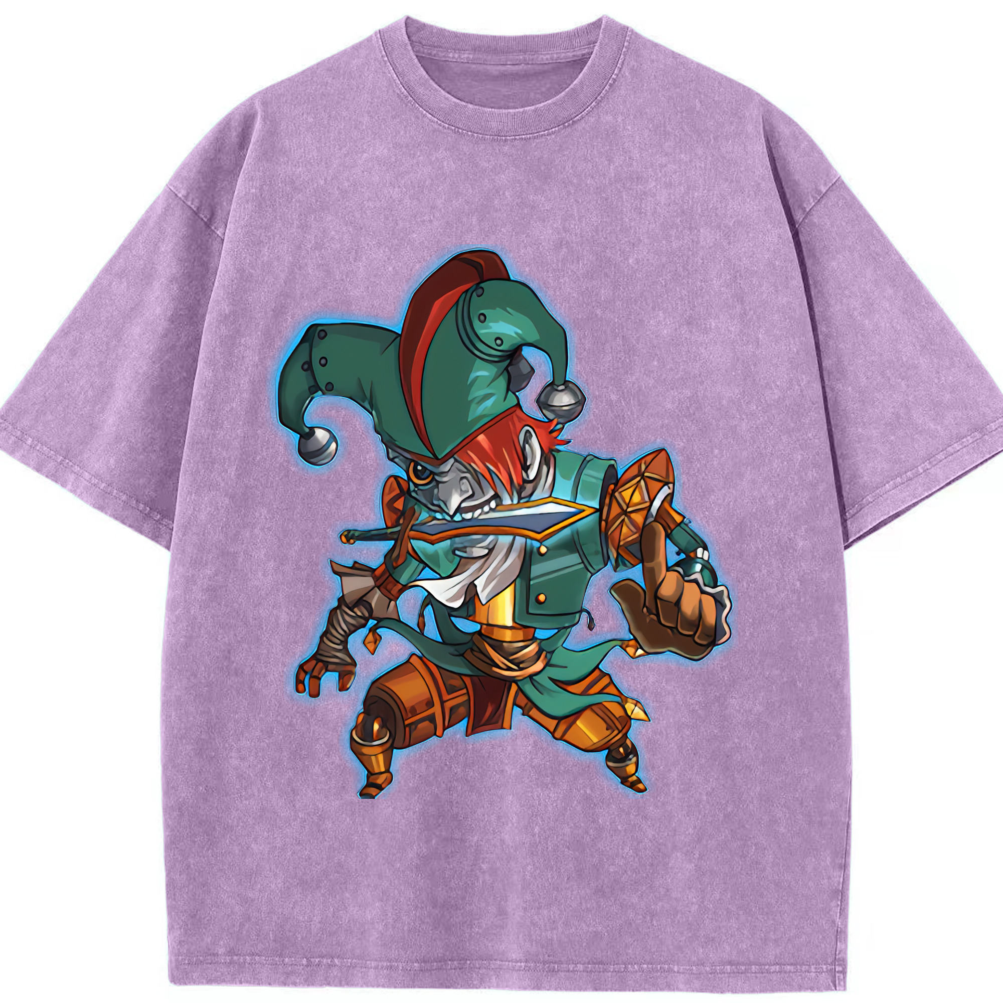 リーグ・オブ・レジェンド League of Legends LOL 綿100% ヴィンテージ風 半袖Tシャツ（フロントプリント）