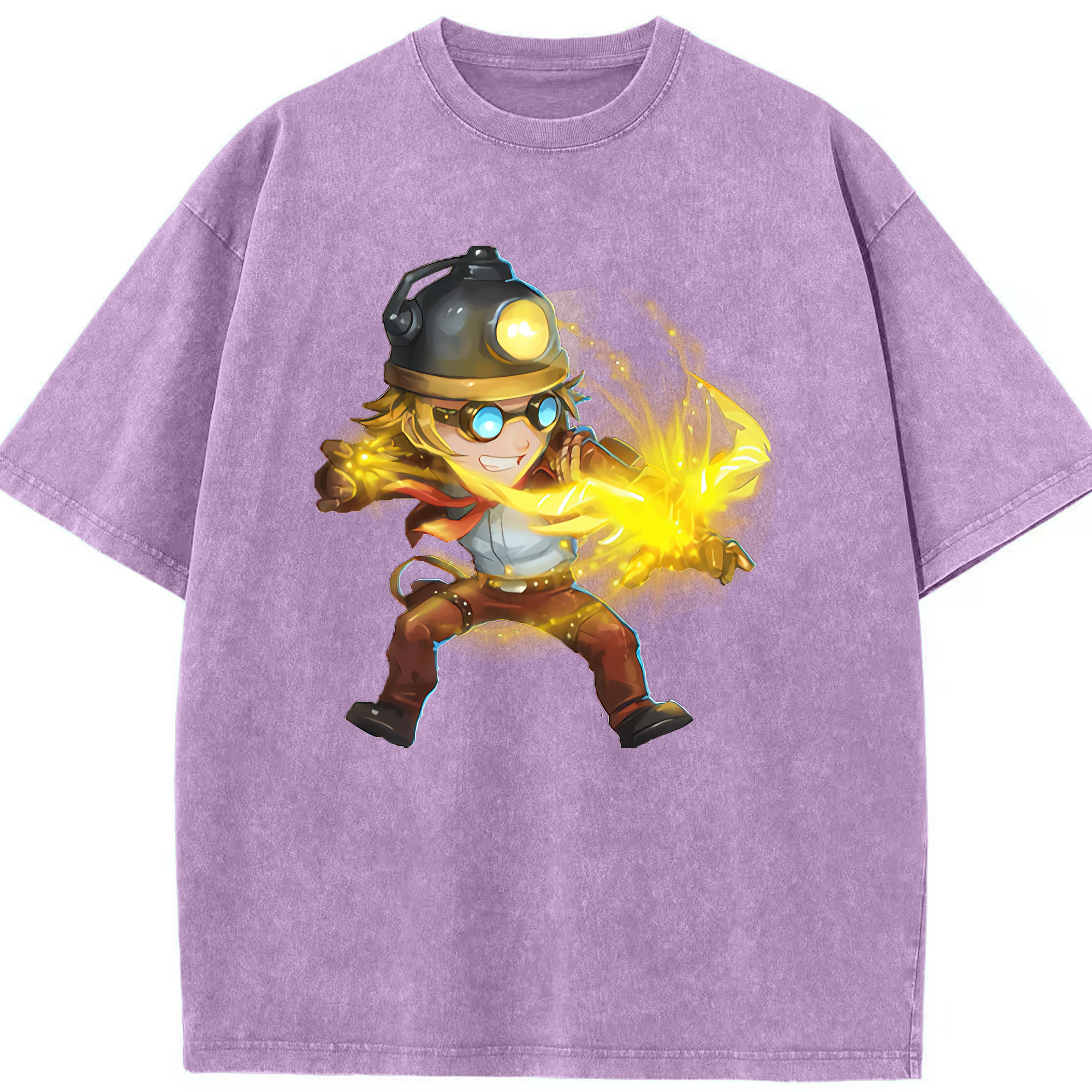 リーグ・オブ・レジェンド League of Legends LOL 綿100% ヴィンテージ風 半袖Tシャツ（フロントプリント）