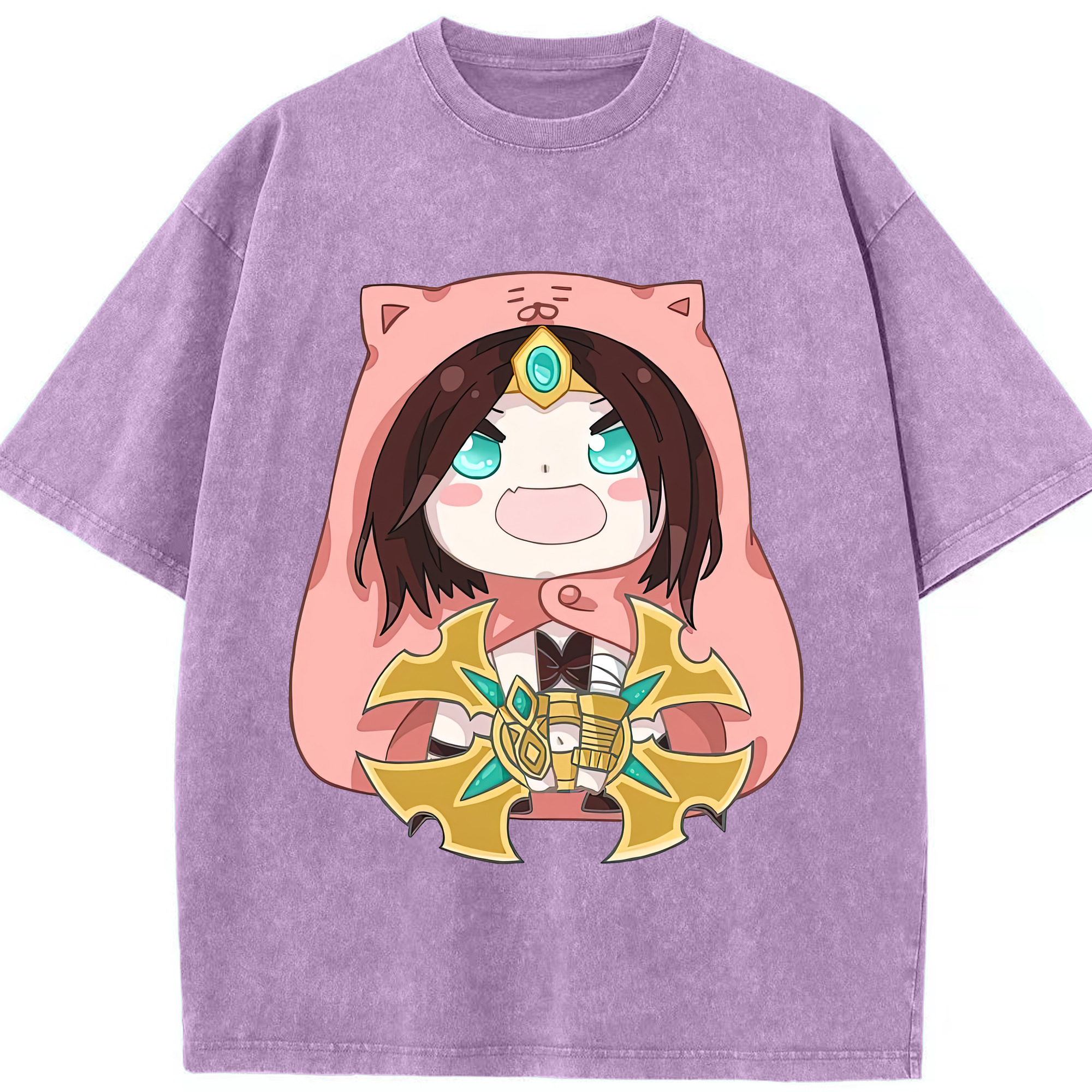 リーグ・オブ・レジェンド League of Legends LOL 綿100% ヴィンテージ風 半袖Tシャツ（フロントプリント）