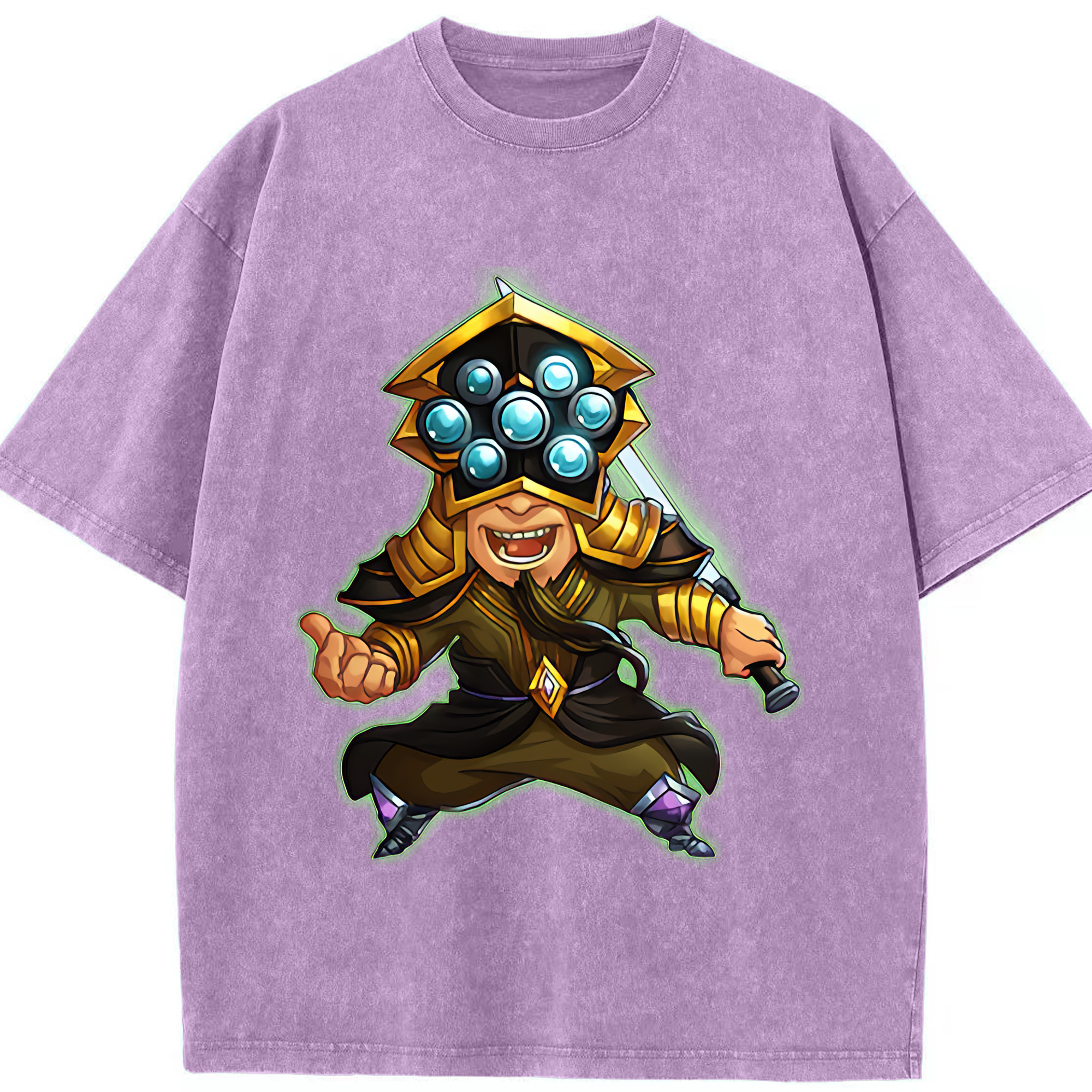 リーグ・オブ・レジェンド League of Legends LOL 綿100% ヴィンテージ風 半袖Tシャツ（フロントプリント）