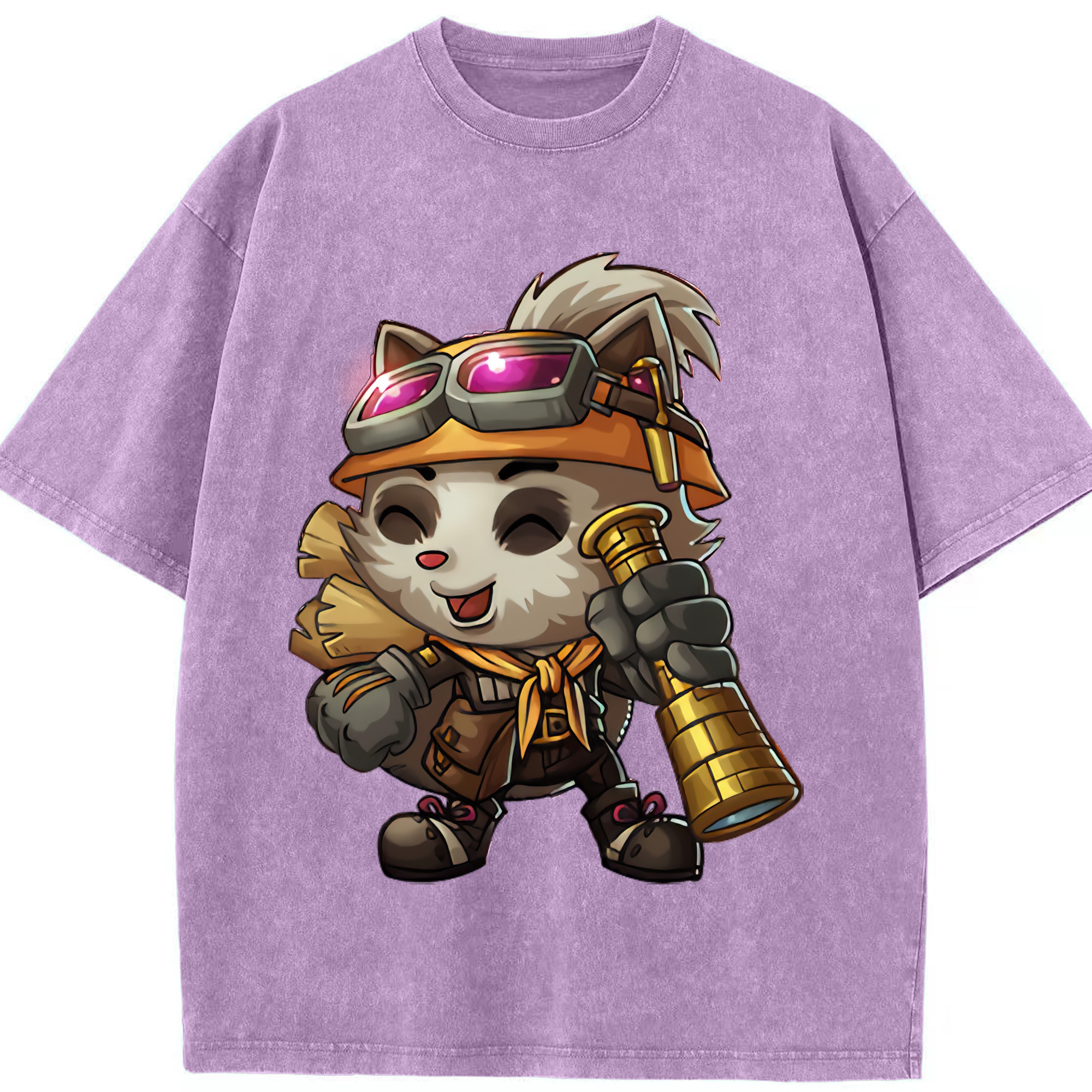 リーグ・オブ・レジェンド League of Legends LOL 綿100% ヴィンテージ風 半袖Tシャツ（フロントプリント）