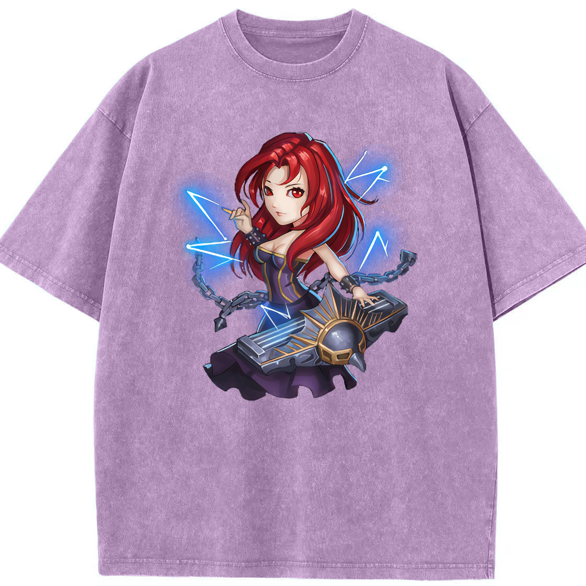 リーグ・オブ・レジェンド League of Legends LOL 綿100% ヴィンテージ風 半袖Tシャツ（フロントプリント）