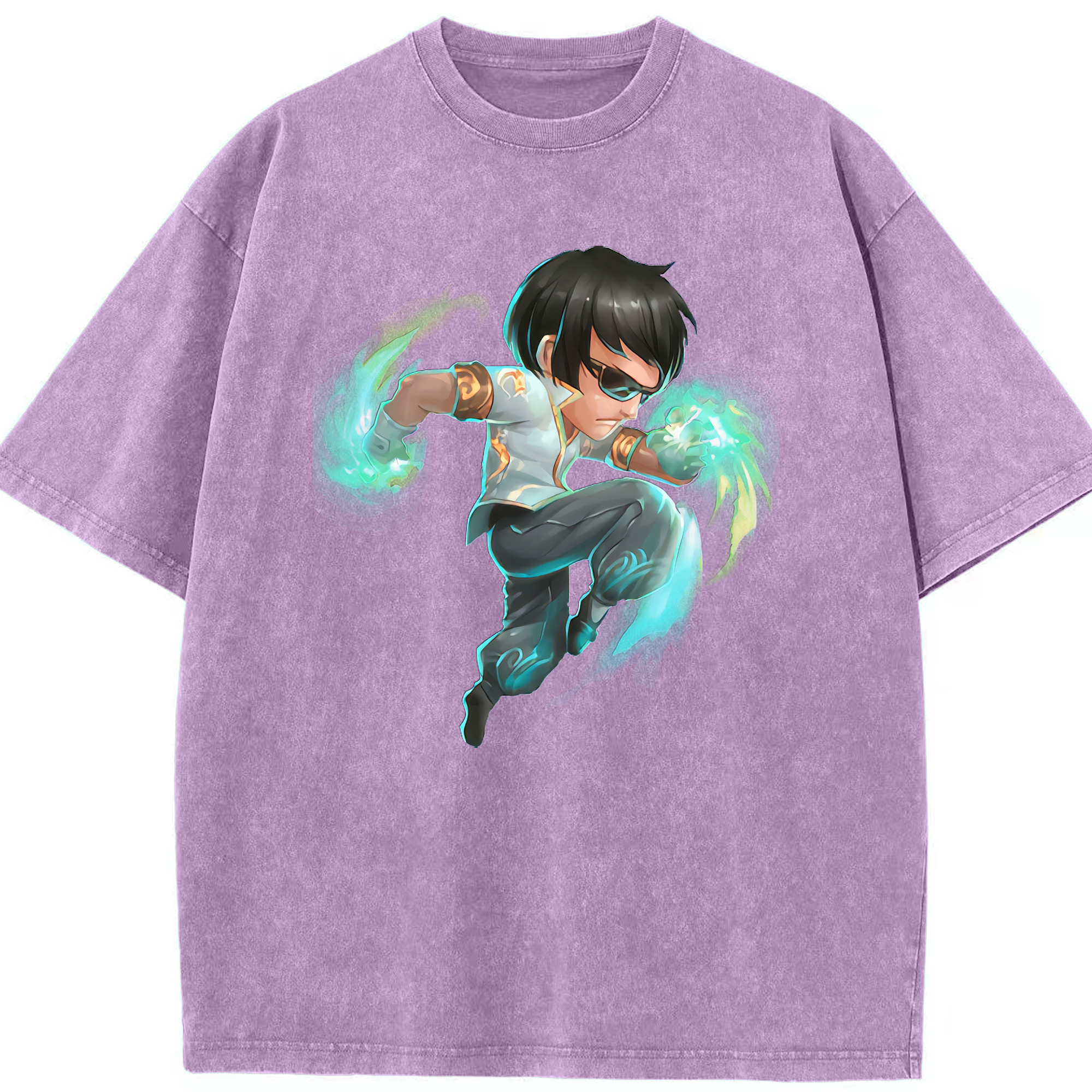 リーグ・オブ・レジェンド League of Legends LOL 綿100% ヴィンテージ風 半袖Tシャツ（フロントプリント）