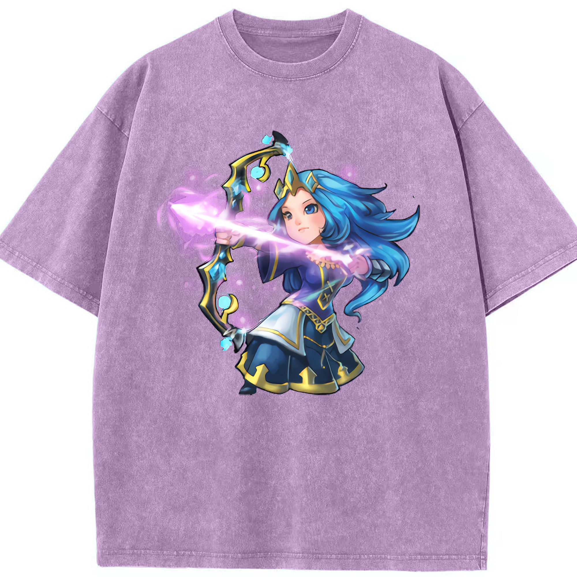 リーグ・オブ・レジェンド League of Legends LOL 綿100% ヴィンテージ風 半袖Tシャツ（フロントプリント）