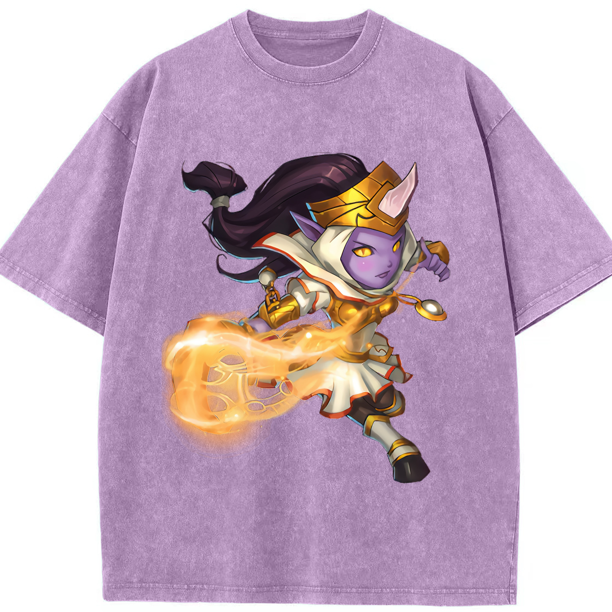 リーグ・オブ・レジェンド League of Legends LOL 綿100% ヴィンテージ風 半袖Tシャツ（フロントプリント）