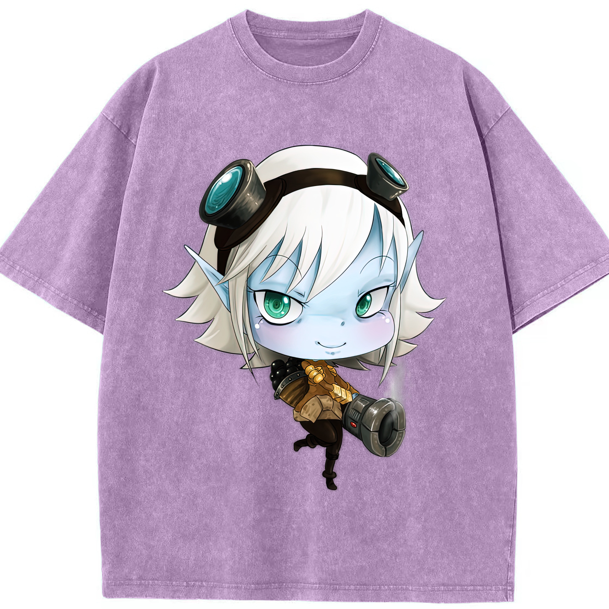 リーグ・オブ・レジェンド League of Legends LOL 綿100% ヴィンテージ風 半袖Tシャツ（フロントプリント）