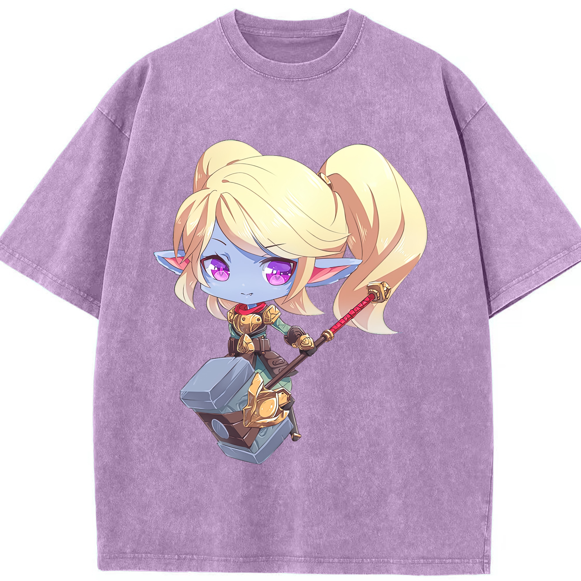 リーグ・オブ・レジェンド League of Legends LOL 綿100% ヴィンテージ風 半袖Tシャツ（フロントプリント）