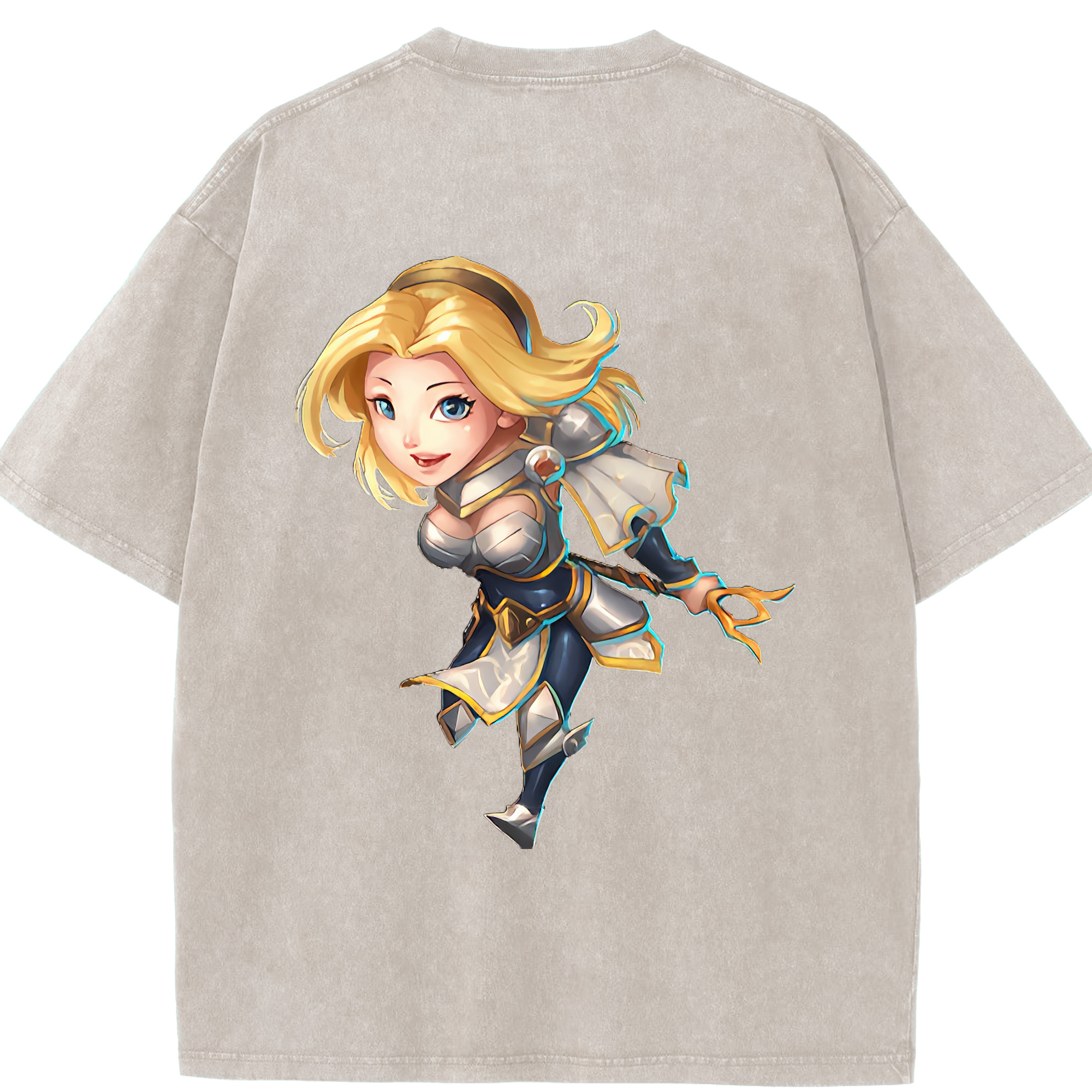 リーグ・オブ・レジェンド League of Legends LOL 綿100% ヴィンテージ風 半袖Tシャツ（背面プリント）
