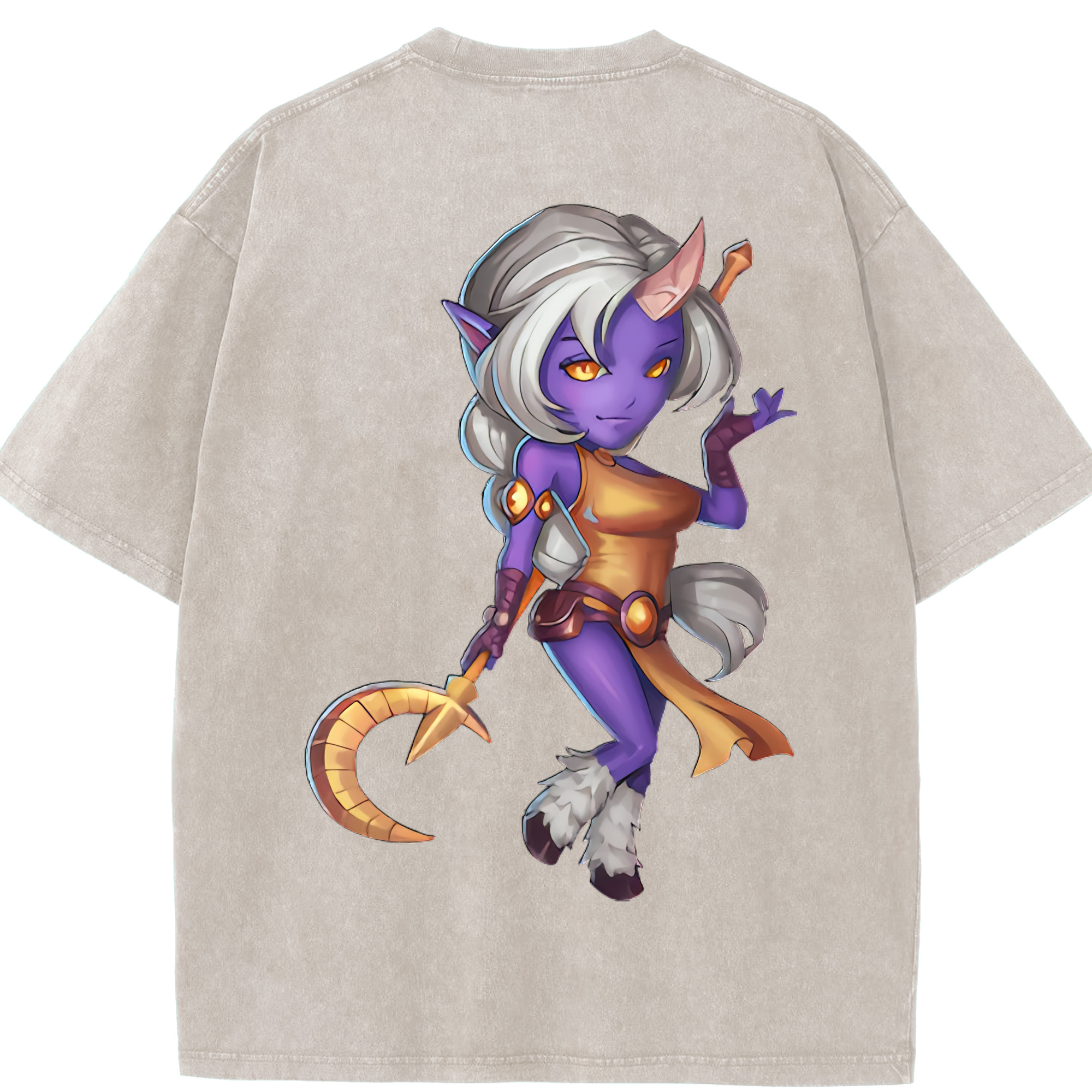 リーグ・オブ・レジェンド League of Legends LOL 綿100% ヴィンテージ風 半袖Tシャツ（背面プリント）