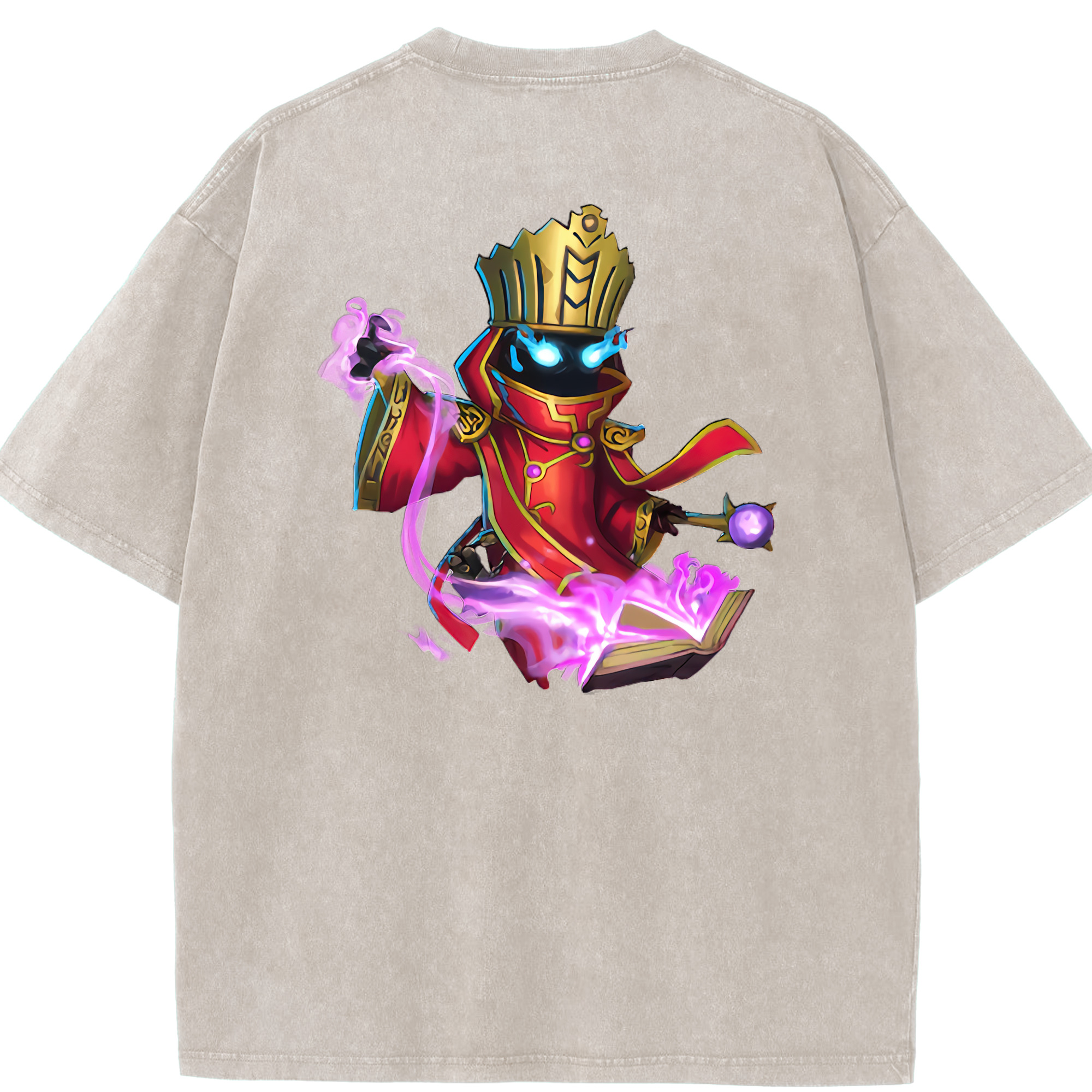 リーグ・オブ・レジェンド League of Legends LOL 綿100% ヴィンテージ風 半袖Tシャツ（背面プリント）