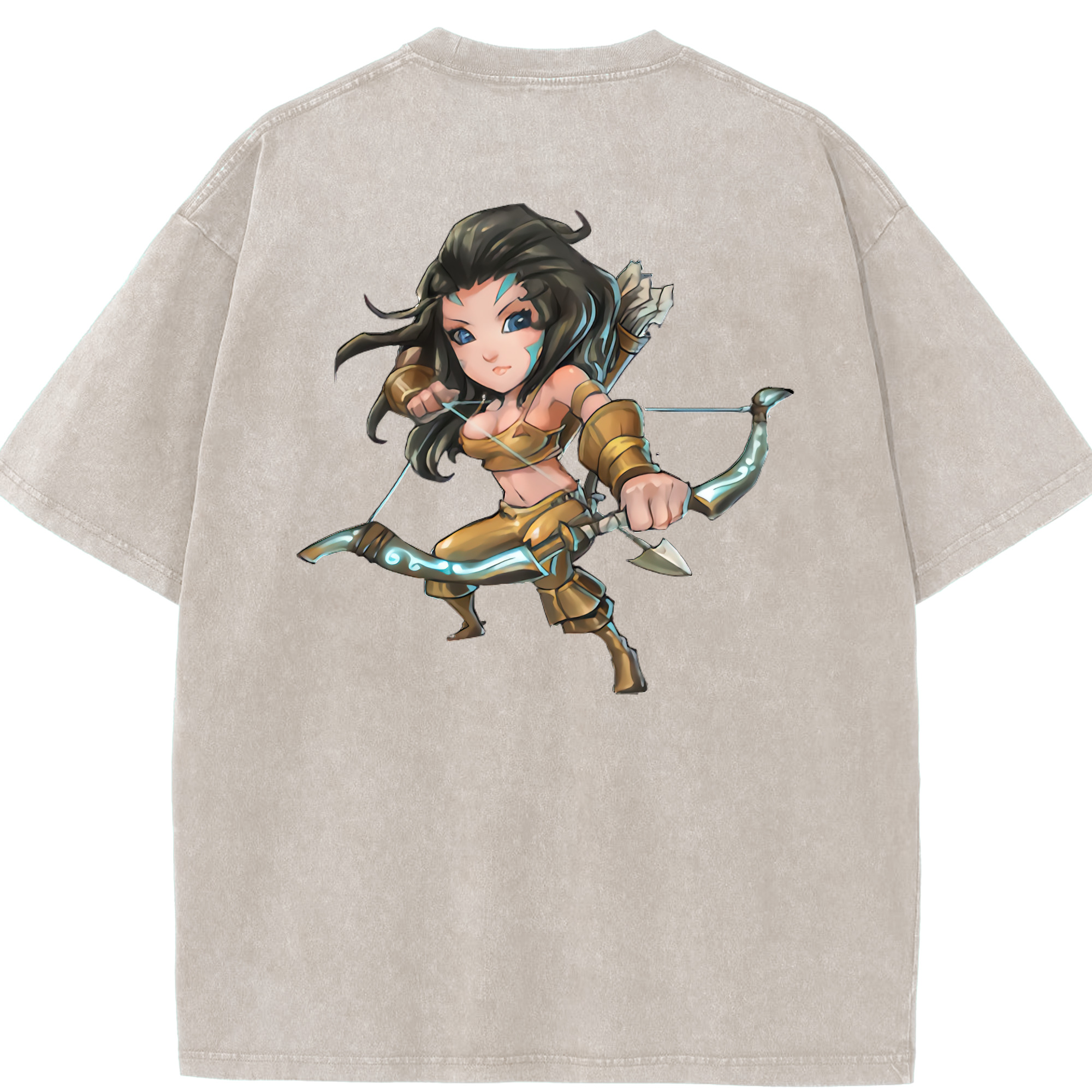 リーグ・オブ・レジェンド League of Legends LOL 綿100% ヴィンテージ風 半袖Tシャツ（背面プリント）