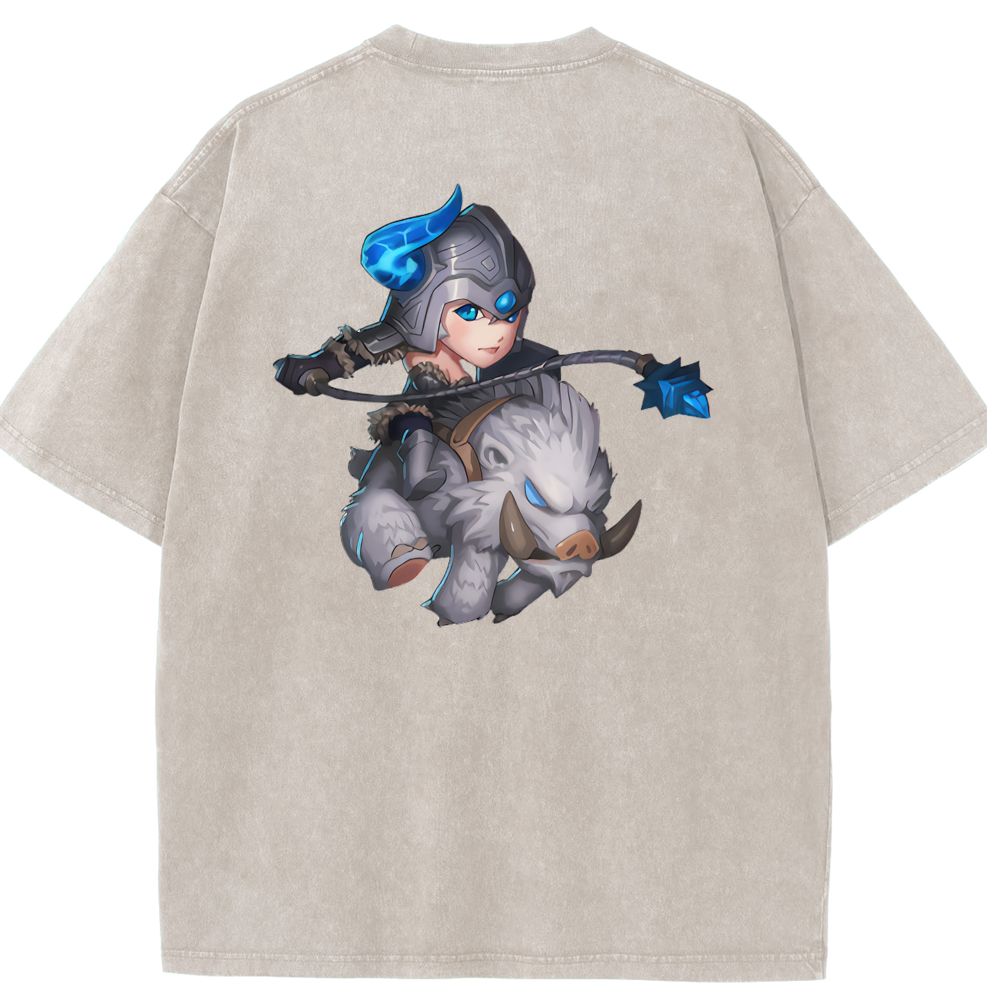 リーグ・オブ・レジェンド League of Legends LOL 綿100% ヴィンテージ風 半袖Tシャツ（背面プリント）
