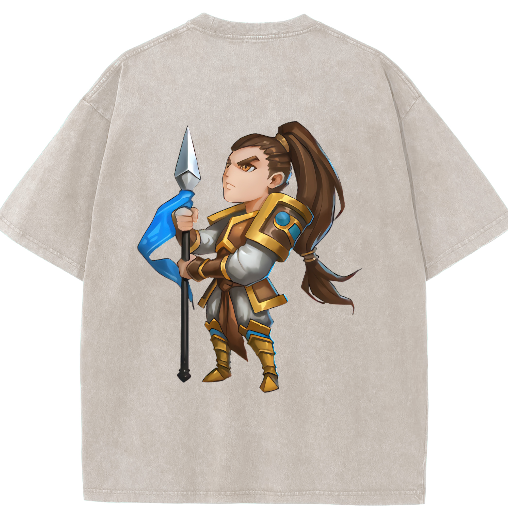 リーグ・オブ・レジェンド League of Legends LOL 綿100% ヴィンテージ風 半袖Tシャツ（背面プリント）