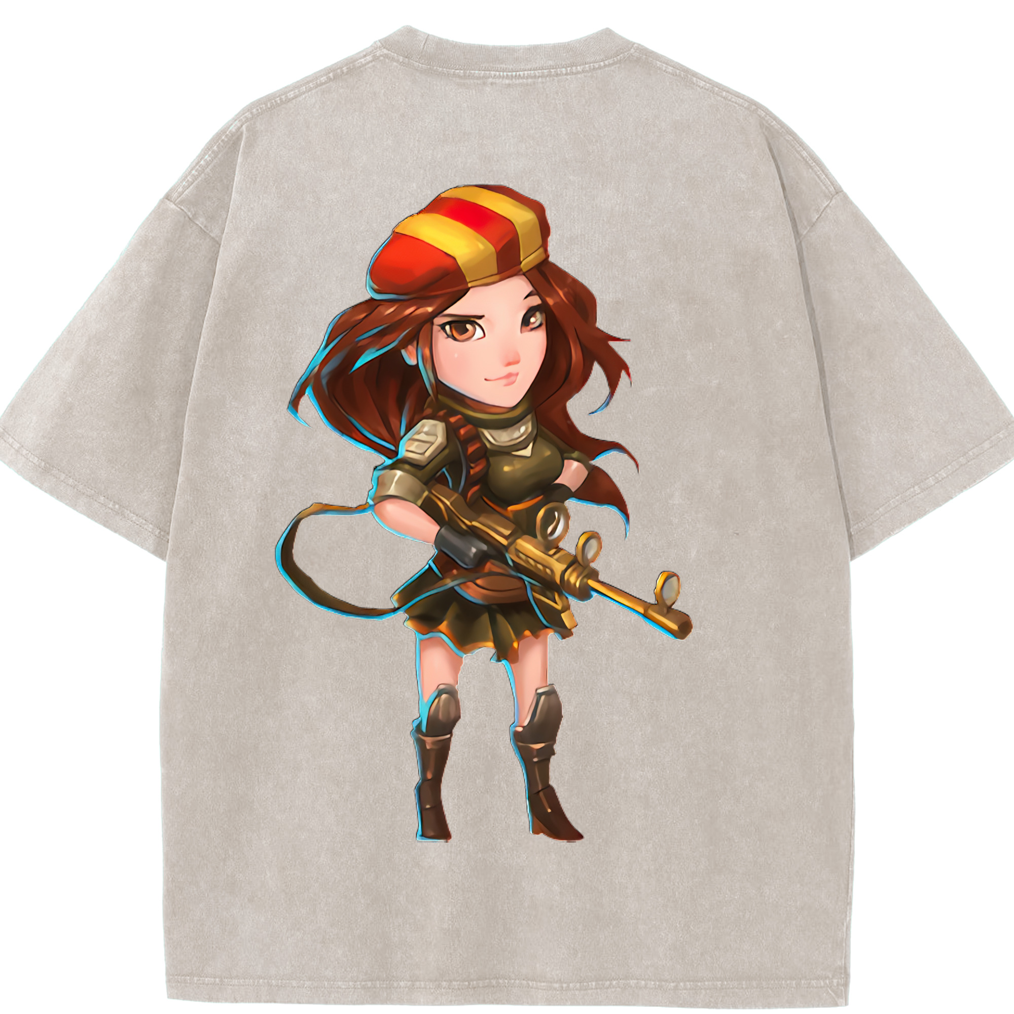 リーグ・オブ・レジェンド League of Legends LOL 綿100% ヴィンテージ風 半袖Tシャツ（背面プリント）