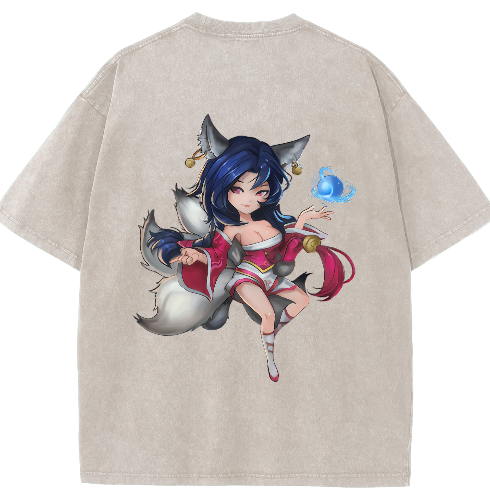 リーグ・オブ・レジェンド League of Legends LOL 綿100% ヴィンテージ風 半袖Tシャツ（背面プリント）