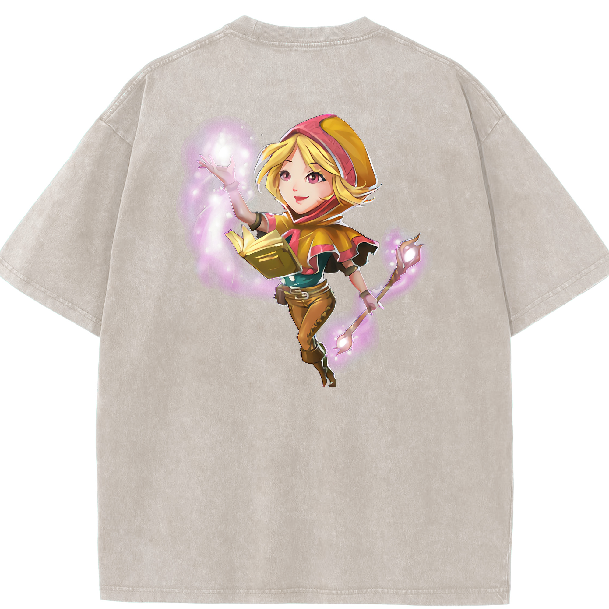 リーグ・オブ・レジェンド League of Legends LOL 綿100% ヴィンテージ風 半袖Tシャツ（背面プリント）