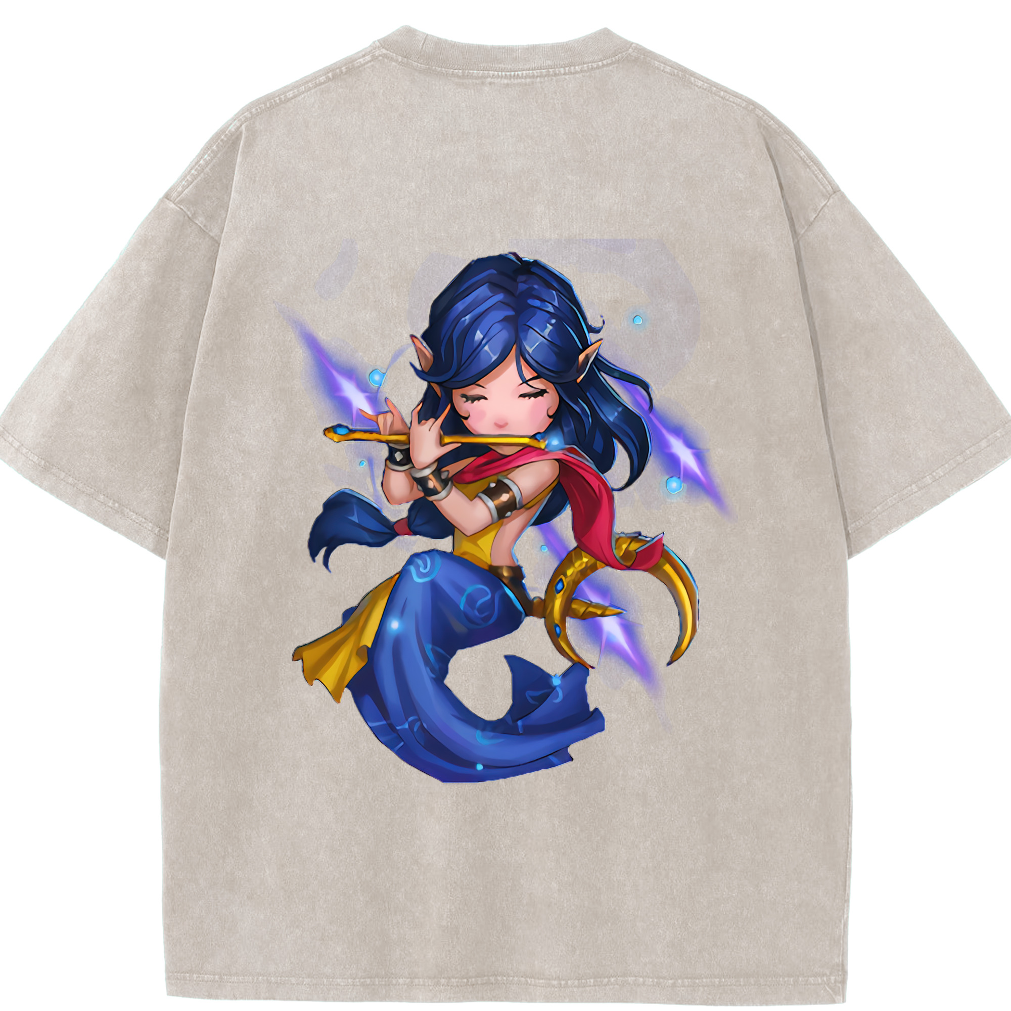 リーグ・オブ・レジェンド League of Legends LOL 綿100% ヴィンテージ風 半袖Tシャツ（背面プリント）