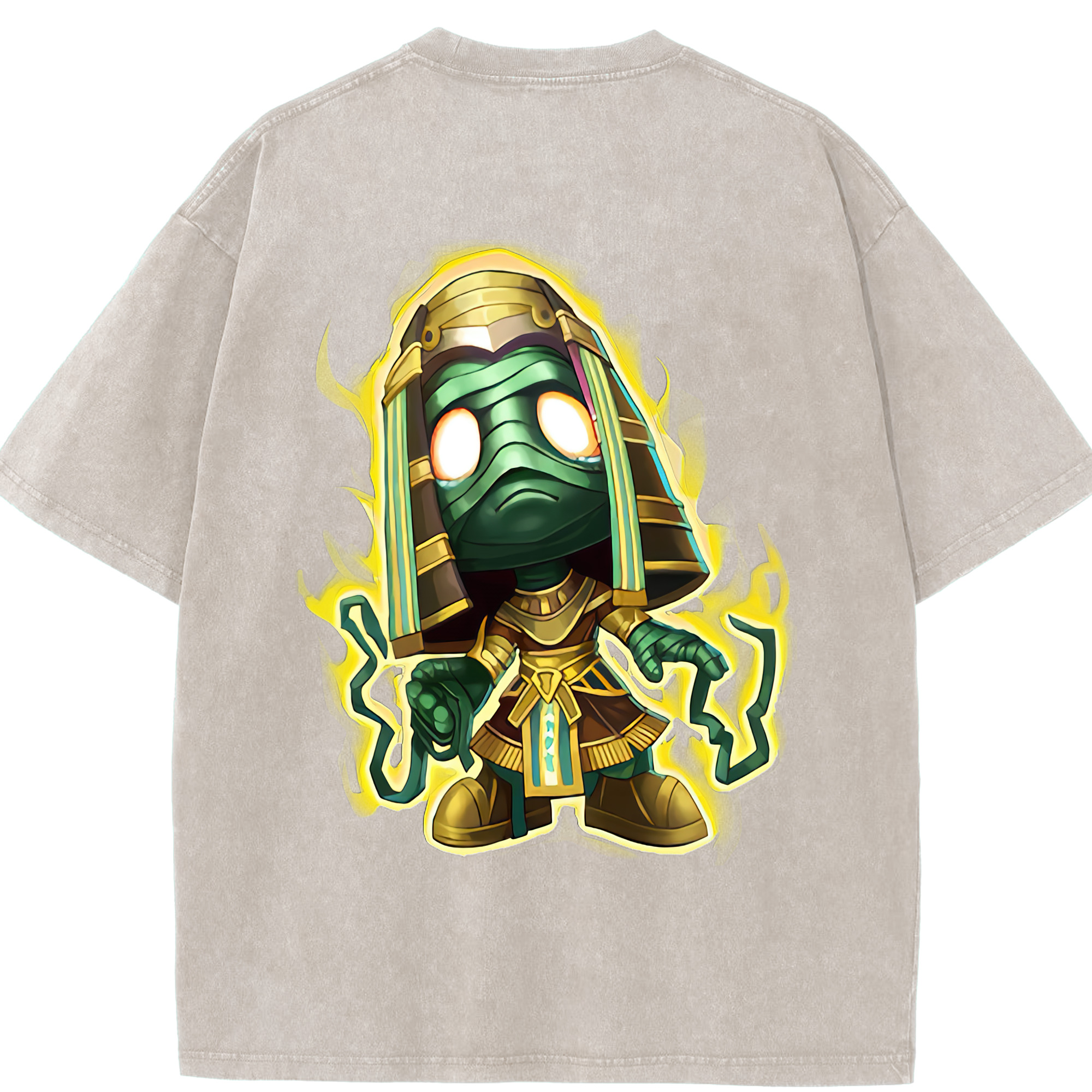 （画像用） リーグ・オブ・レジェンド League of Legends LOL 綿100% ヴィンテージ風 半袖Tシャツ（背面プリント）