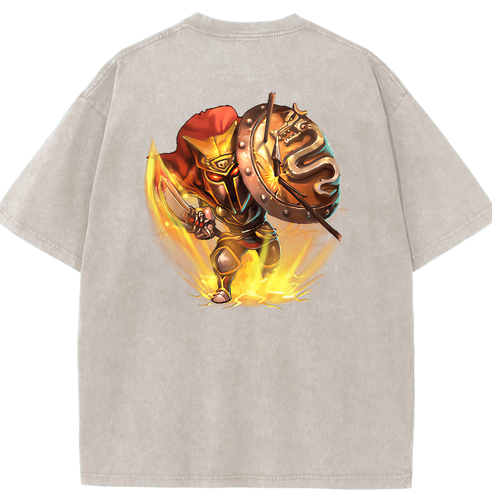 リーグ・オブ・レジェンド League of Legends LOL 綿100% ヴィンテージ風 半袖Tシャツ（背面プリント）
