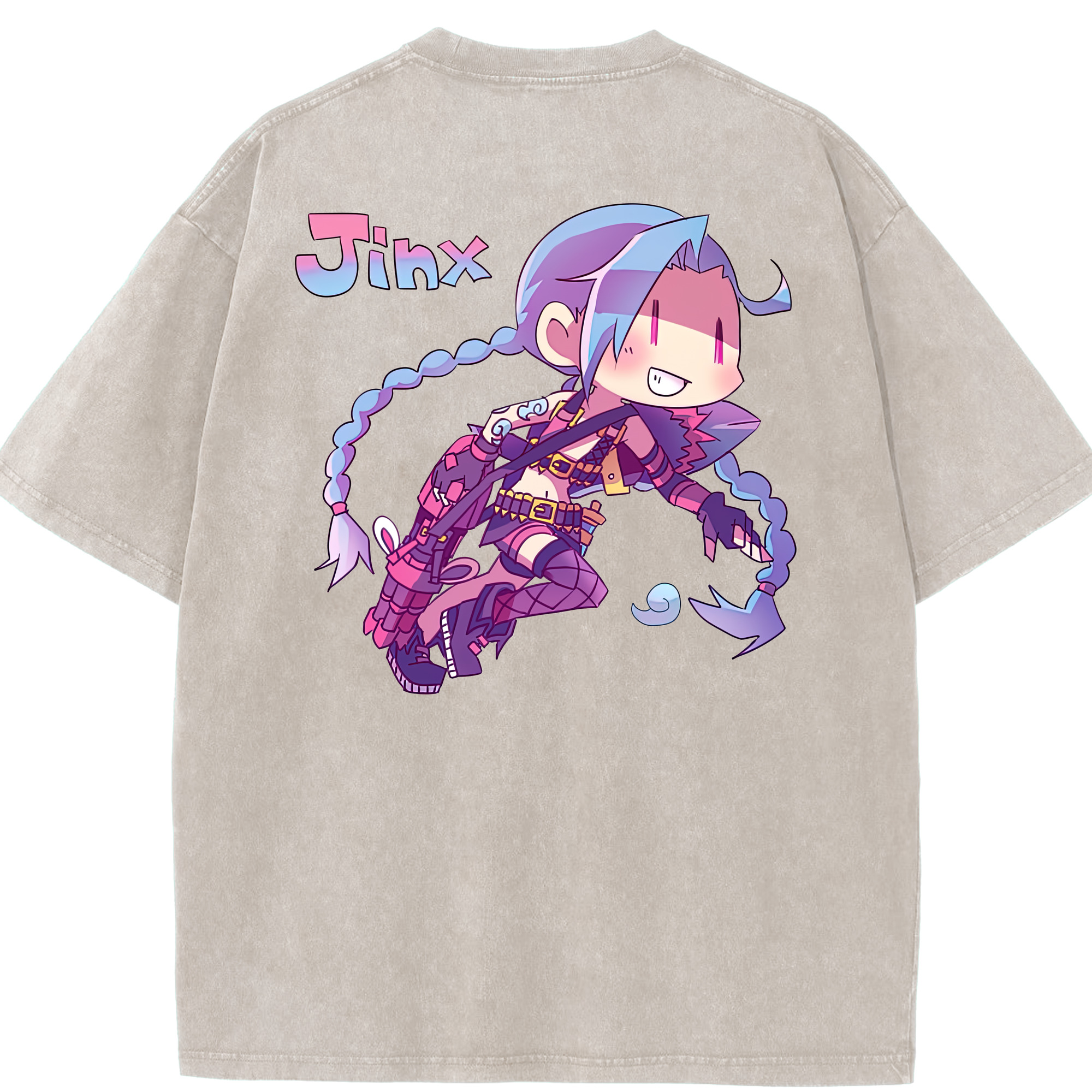 リーグ・オブ・レジェンド League of Legends LOL 綿100% ヴィンテージ風 半袖Tシャツ（背面プリント）