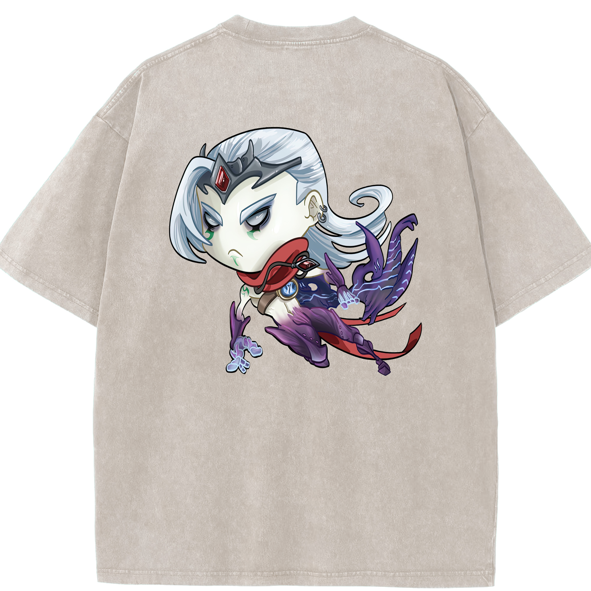 リーグ・オブ・レジェンド League of Legends LOL 綿100% ヴィンテージ風 半袖Tシャツ（背面プリント）