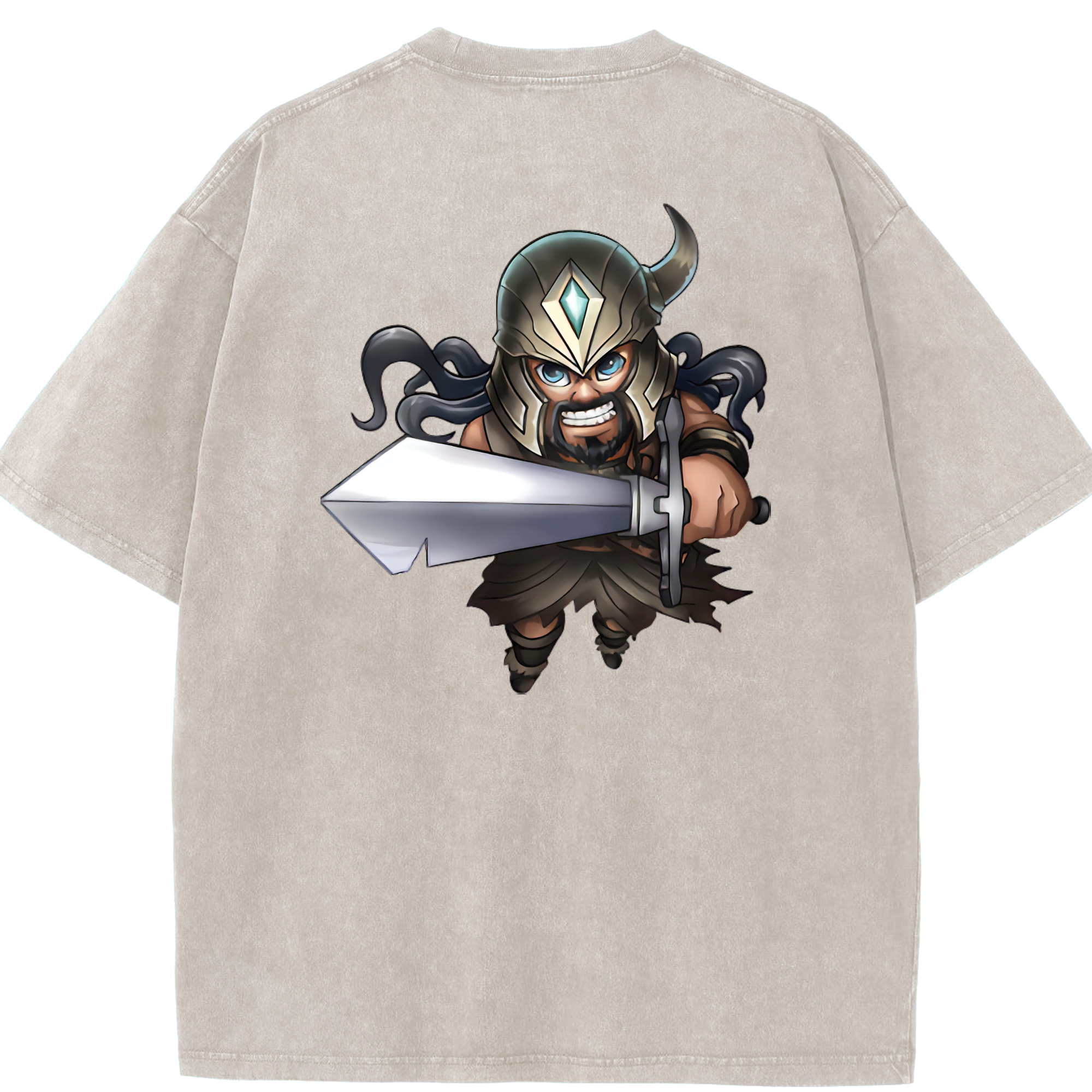 リーグ・オブ・レジェンド League of Legends LOL 綿100% ヴィンテージ風 半袖Tシャツ（背面プリント）