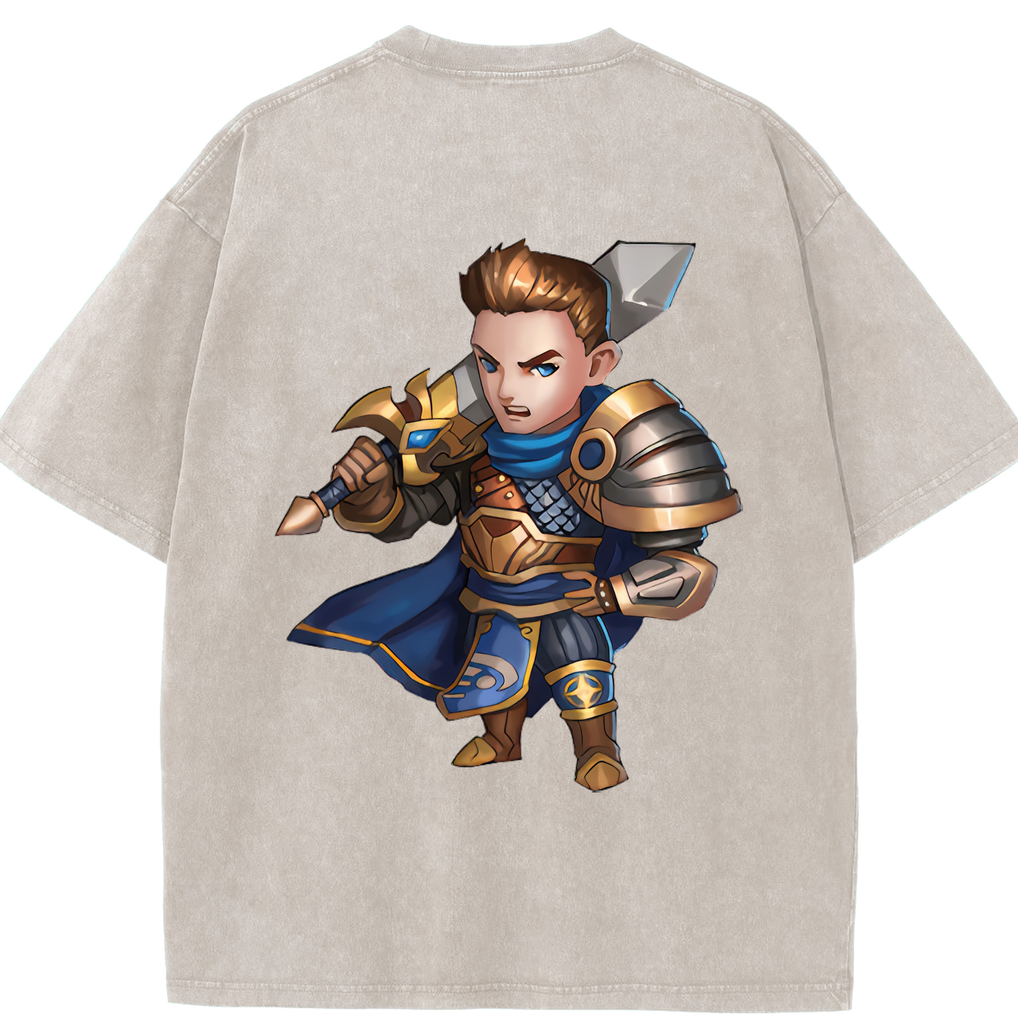 リーグ・オブ・レジェンド League of Legends LOL 綿100% ヴィンテージ風 半袖Tシャツ（背面プリント）