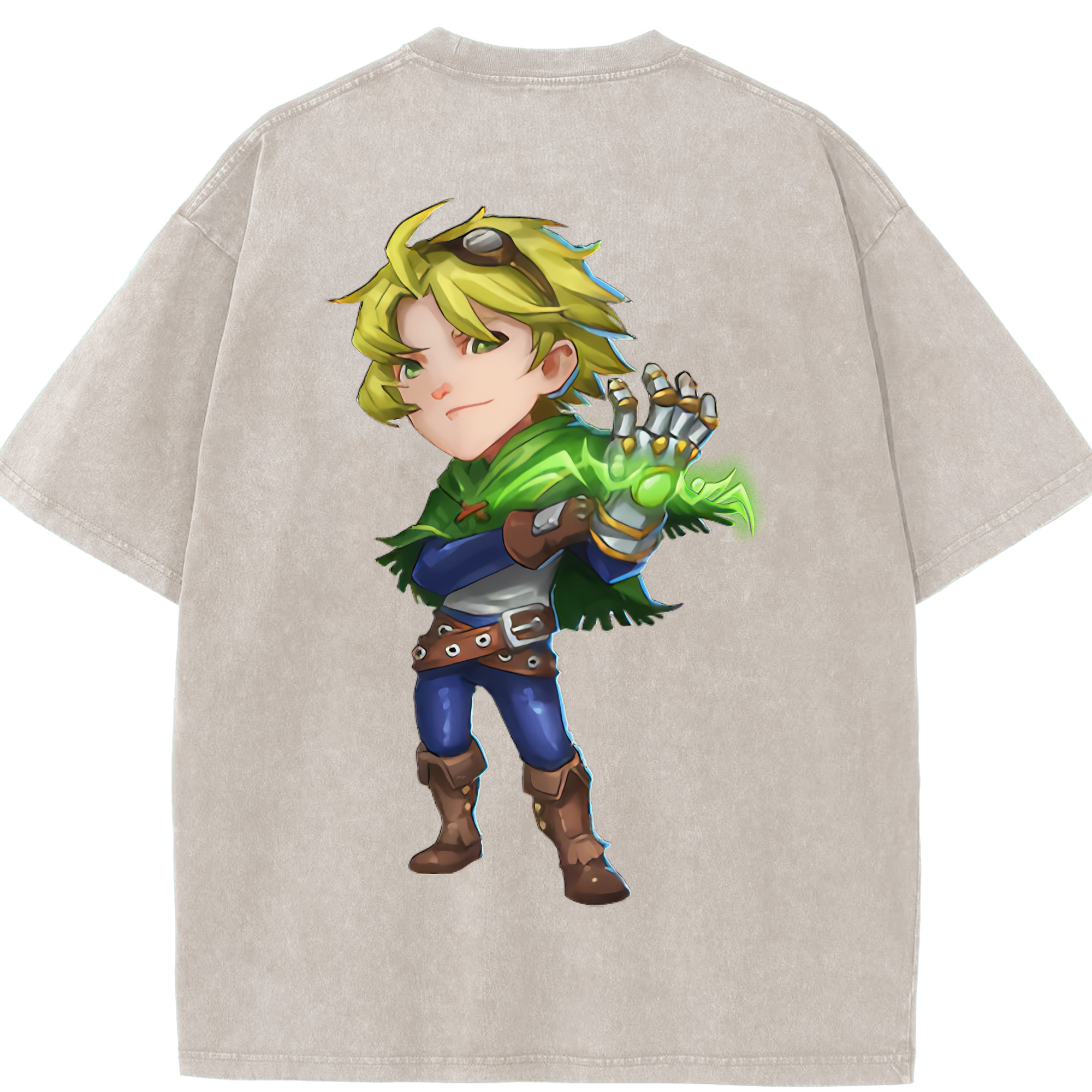 リーグ・オブ・レジェンド League of Legends LOL 綿100% ヴィンテージ風 半袖Tシャツ（背面プリント）