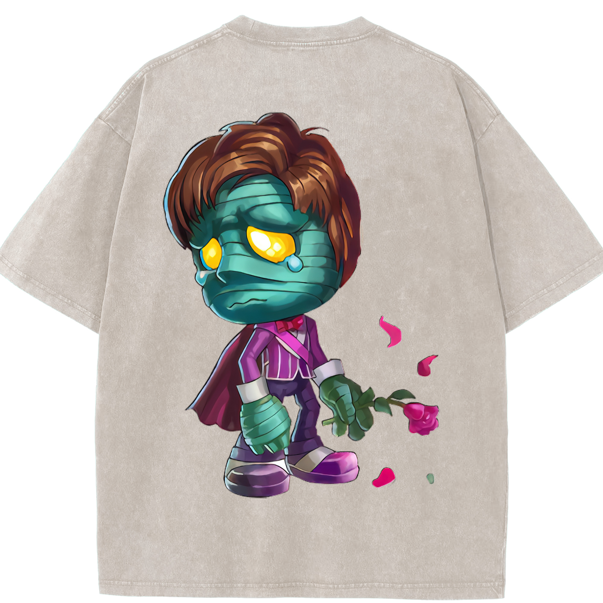 リーグ・オブ・レジェンド League of Legends LOL 綿100% ヴィンテージ風 半袖Tシャツ（背面プリント）