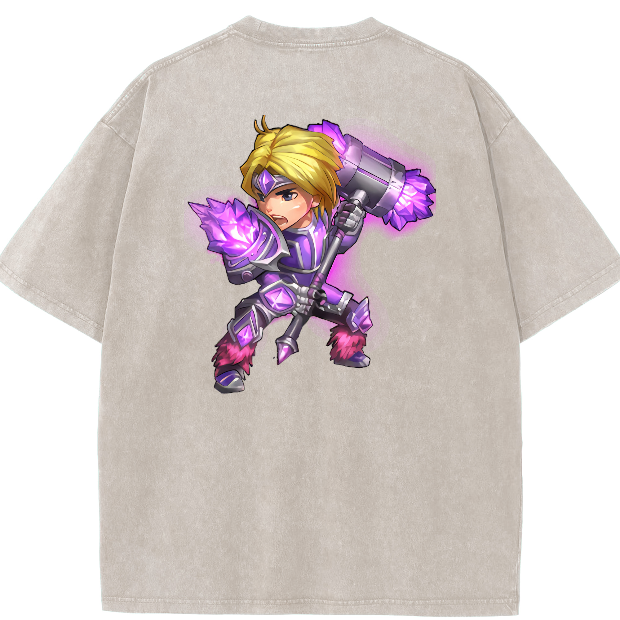 リーグ・オブ・レジェンド League of Legends LOL 綿100% ヴィンテージ風 半袖Tシャツ（背面プリント）