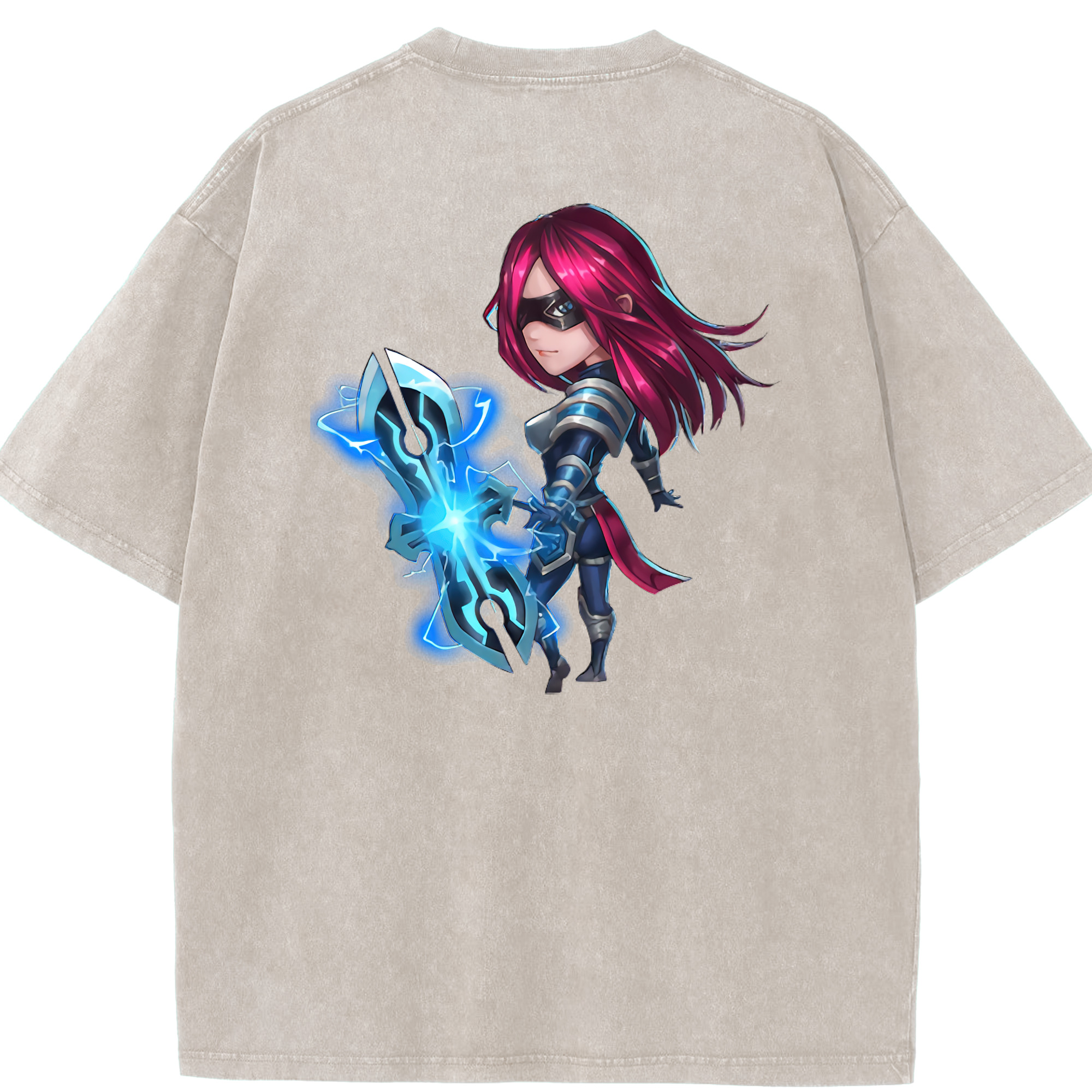 リーグ・オブ・レジェンド League of Legends LOL 綿100% ヴィンテージ風 半袖Tシャツ（背面プリント）