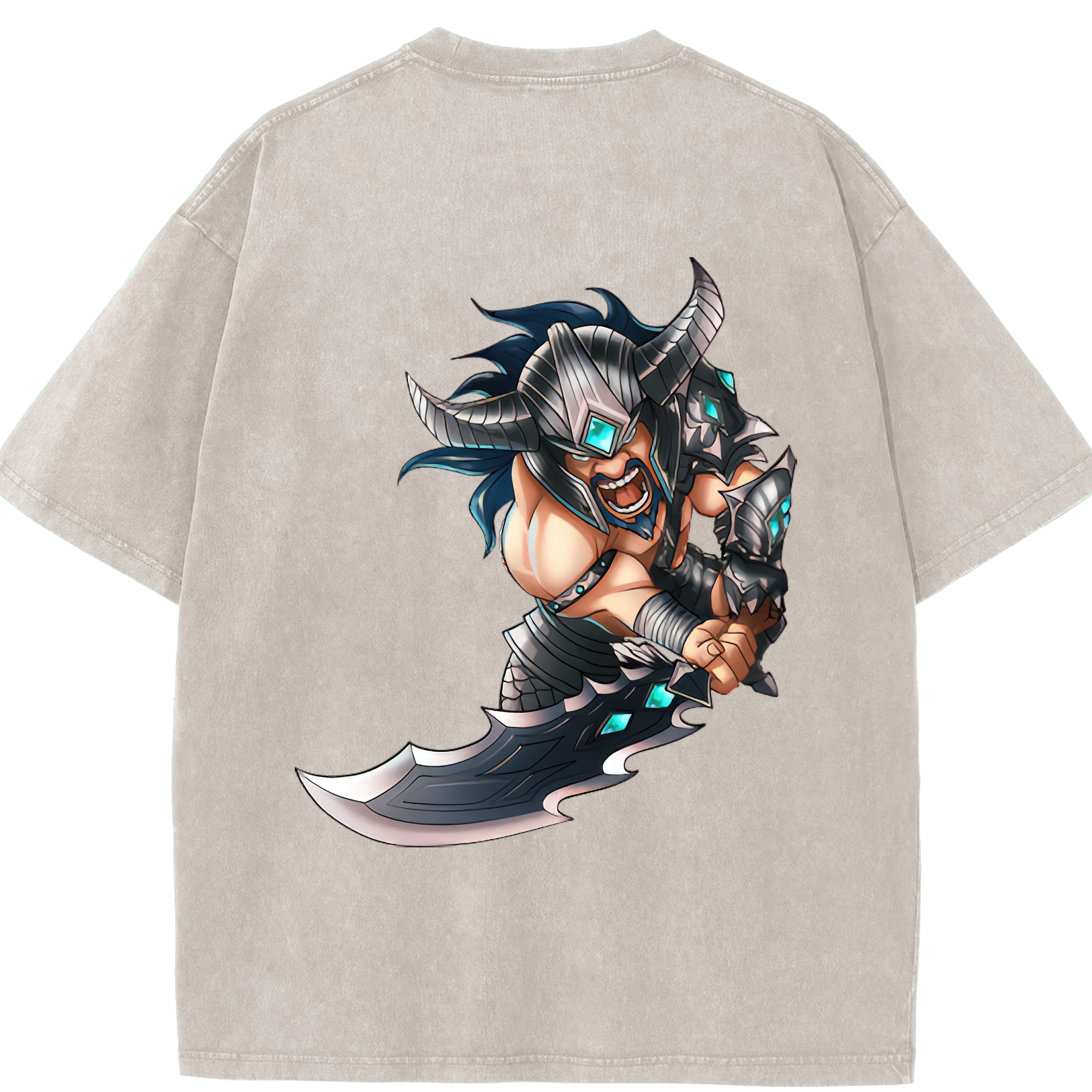 リーグ・オブ・レジェンド League of Legends LOL 綿100% ヴィンテージ風 半袖Tシャツ（背面プリント）