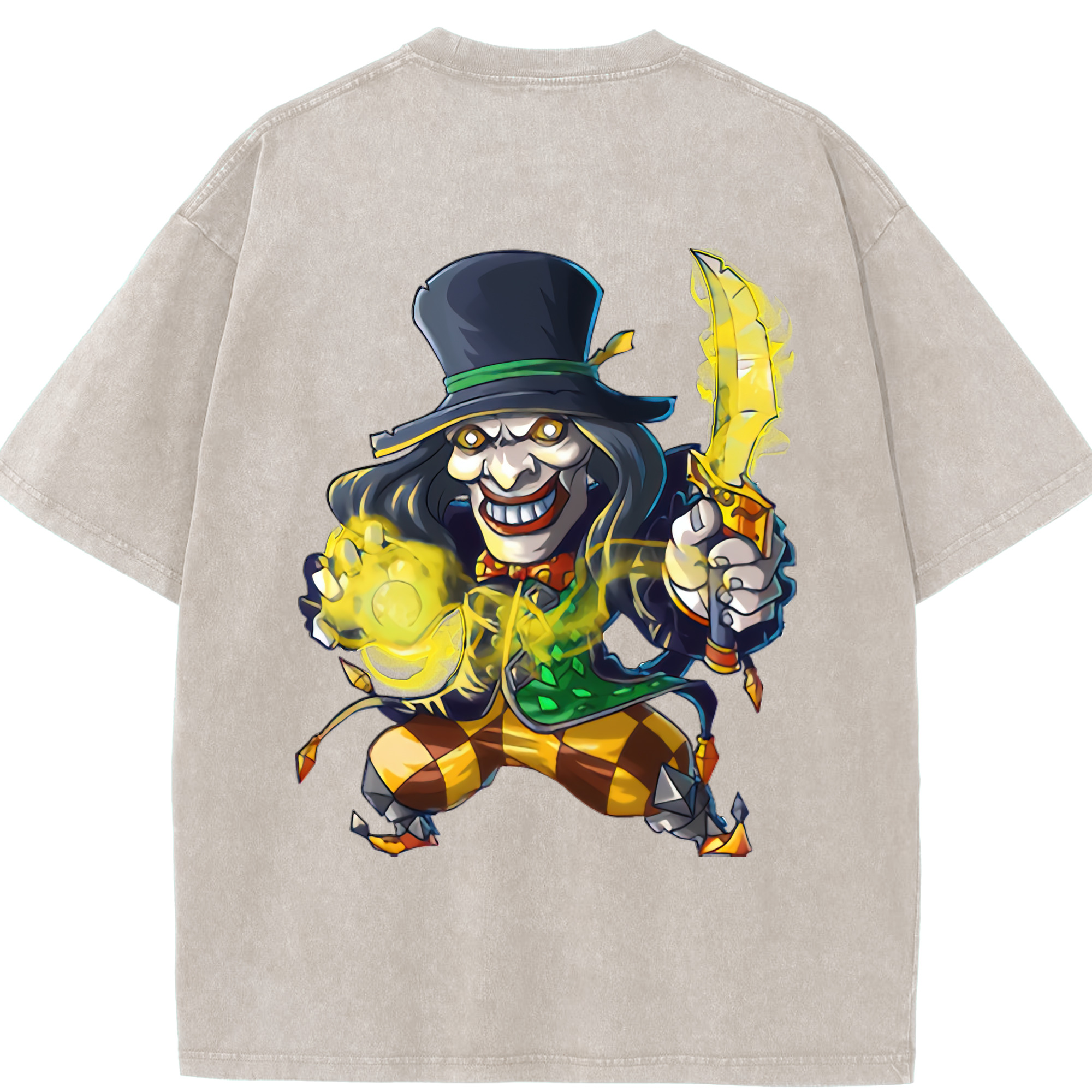 リーグ・オブ・レジェンド League of Legends LOL 綿100% ヴィンテージ風 半袖Tシャツ（背面プリント）