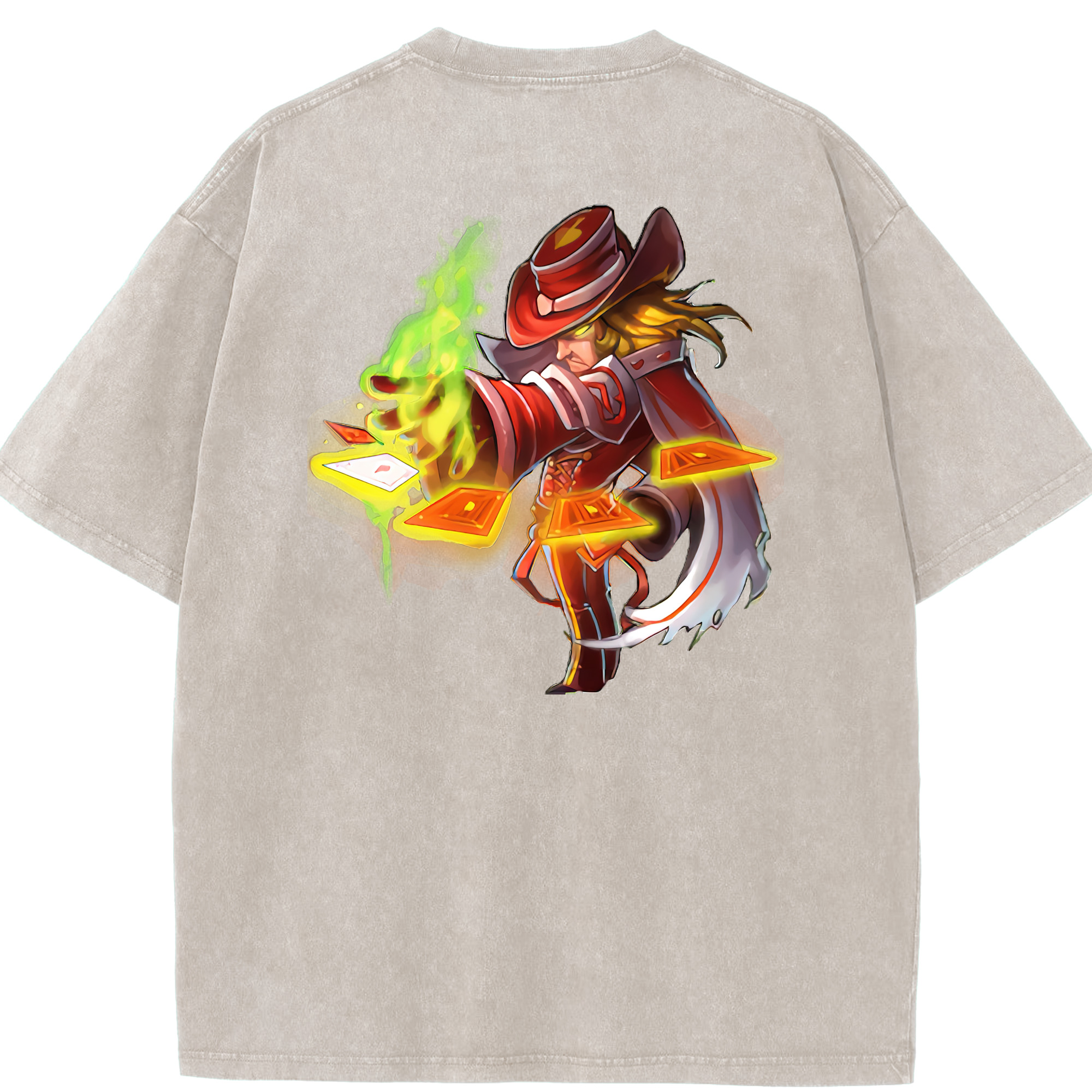 リーグ・オブ・レジェンド League of Legends LOL 綿100% ヴィンテージ風 半袖Tシャツ（背面プリント）