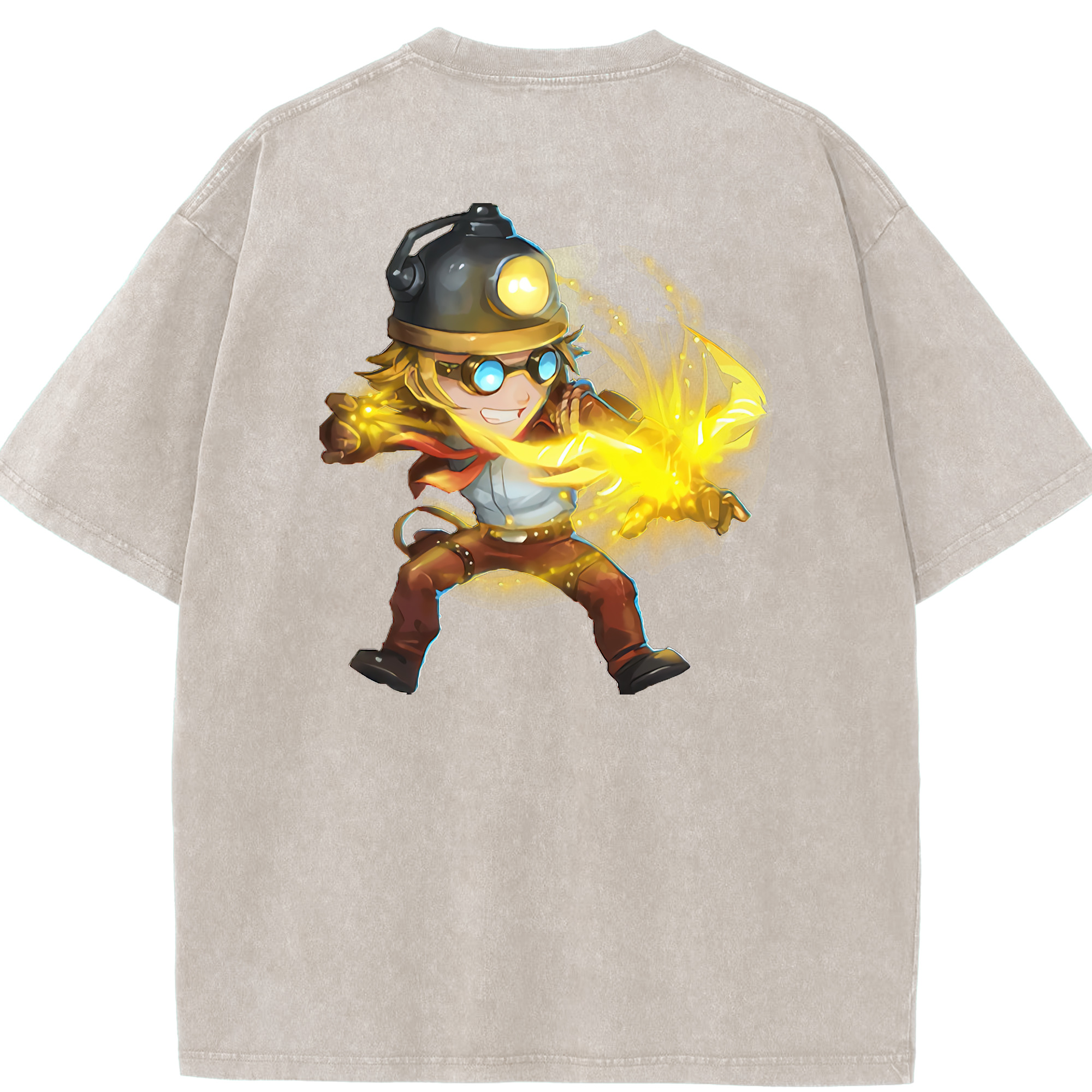 リーグ・オブ・レジェンド League of Legends LOL 綿100% ヴィンテージ風 半袖Tシャツ（背面プリント）