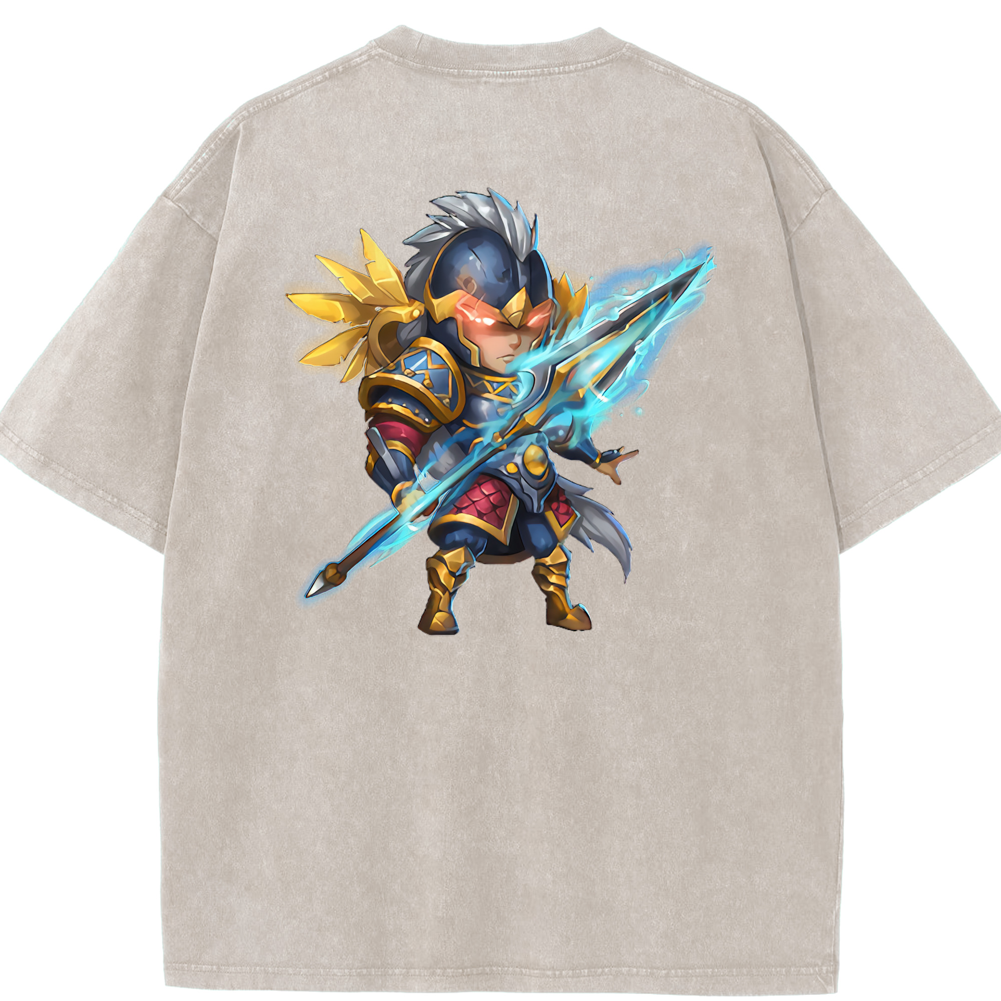 リーグ・オブ・レジェンド League of Legends LOL 綿100% ヴィンテージ風 半袖Tシャツ（背面プリント）