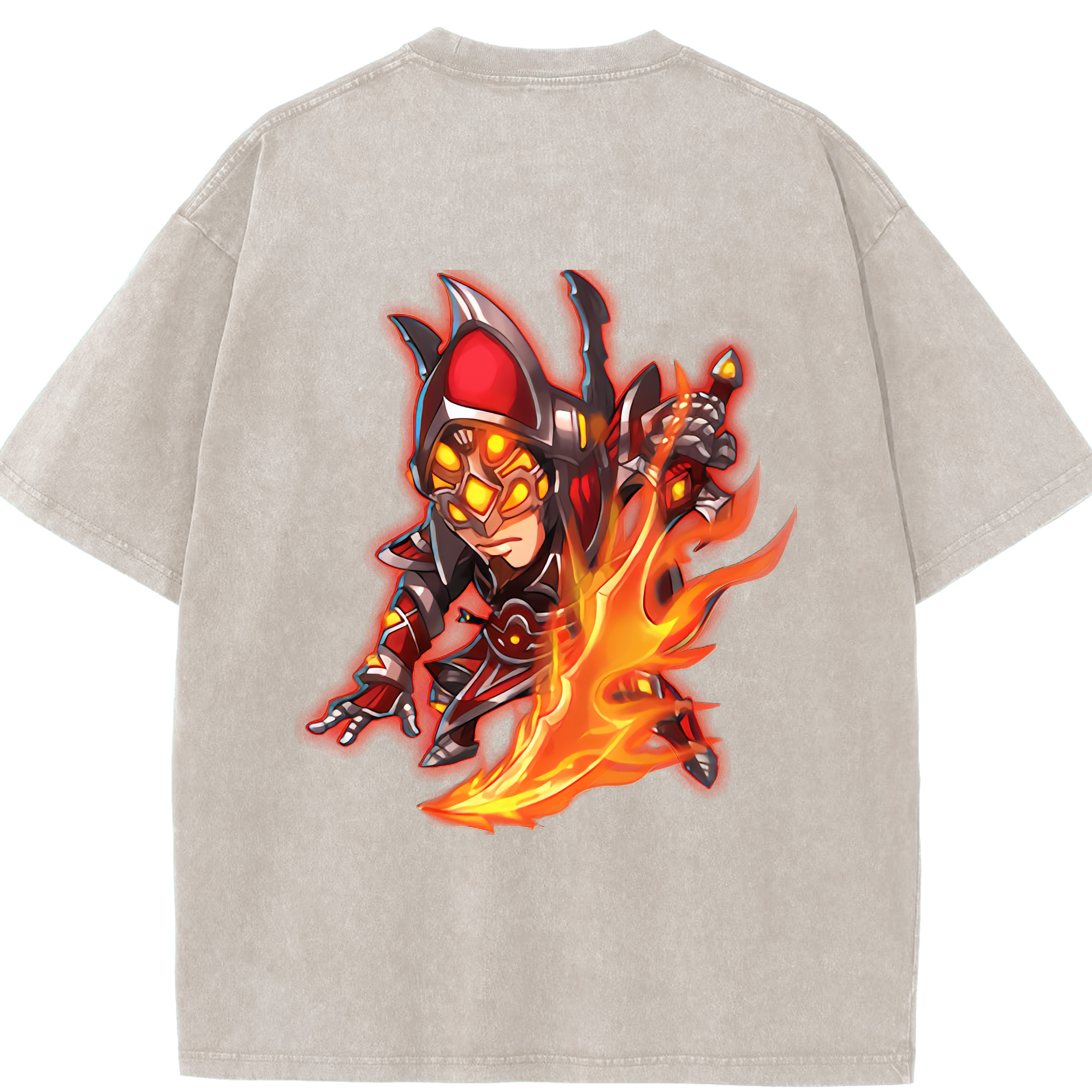 リーグ・オブ・レジェンド League of Legends LOL 綿100% ヴィンテージ風 半袖Tシャツ（背面プリント）