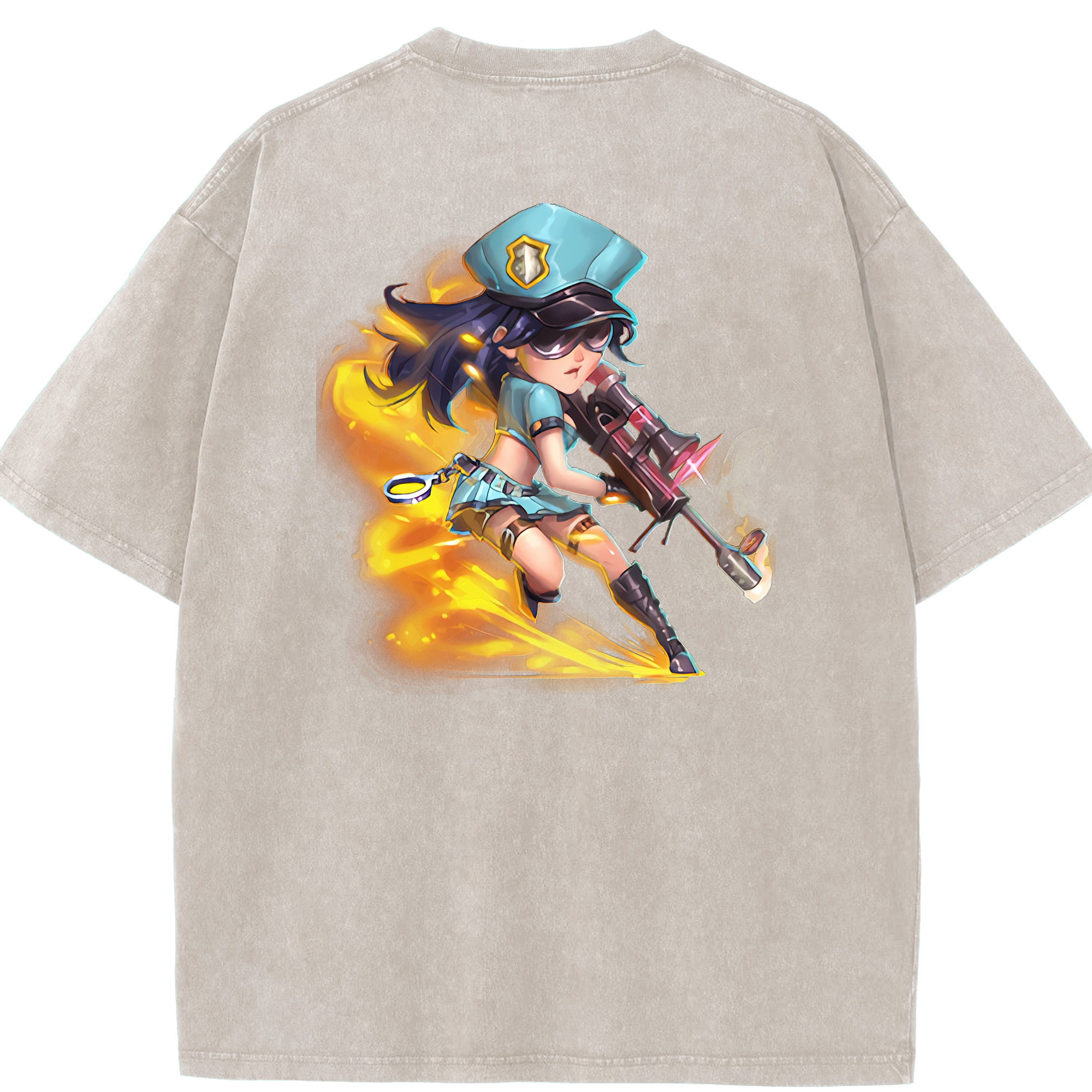 リーグ・オブ・レジェンド League of Legends LOL 綿100% ヴィンテージ風 半袖Tシャツ（背面プリント）