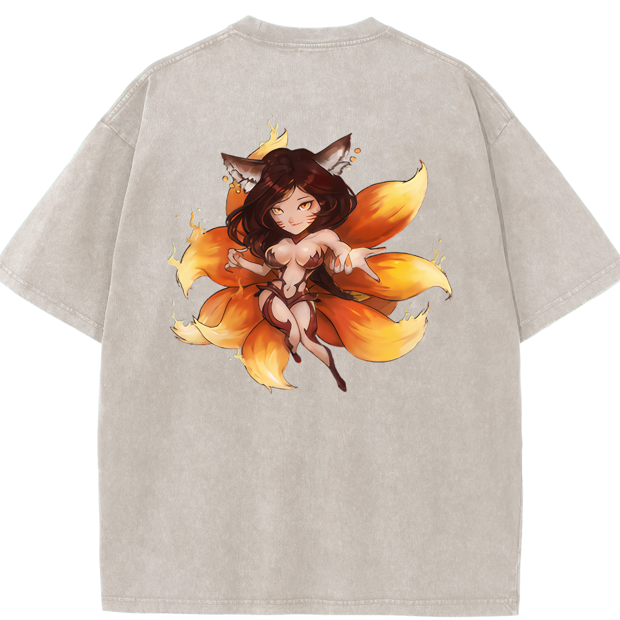 リーグ・オブ・レジェンド League of Legends LOL 綿100% ヴィンテージ風 半袖Tシャツ（背面プリント）