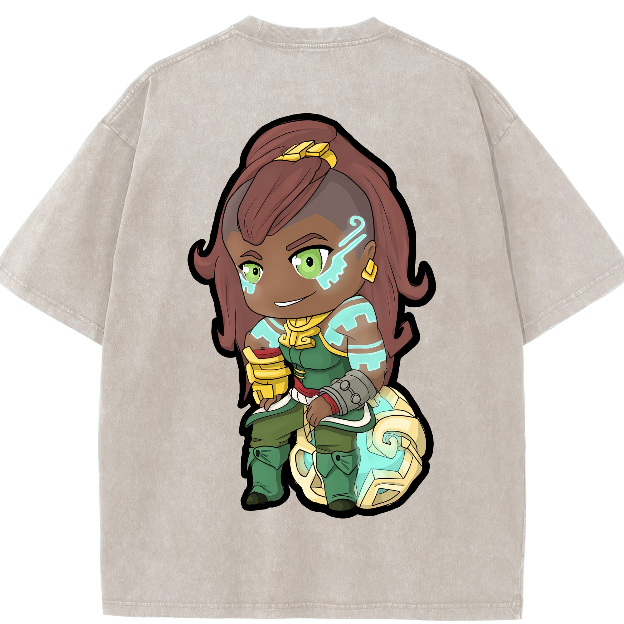 リーグ・オブ・レジェンド League of Legends LOL 綿100% ヴィンテージ風 半袖Tシャツ（背面プリント）
