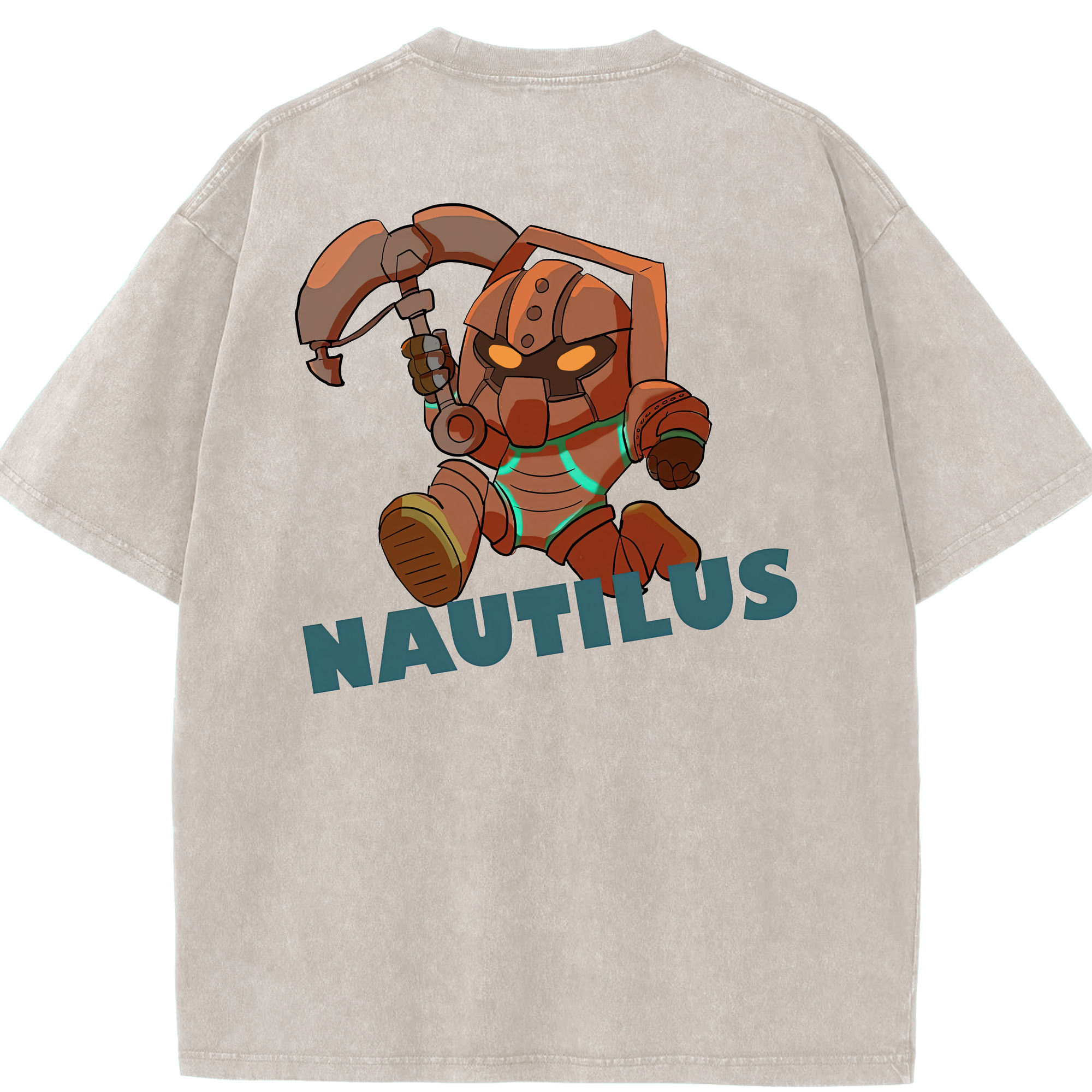 リーグ・オブ・レジェンド League of Legends LOL 綿100% ヴィンテージ風 半袖Tシャツ（背面プリント）