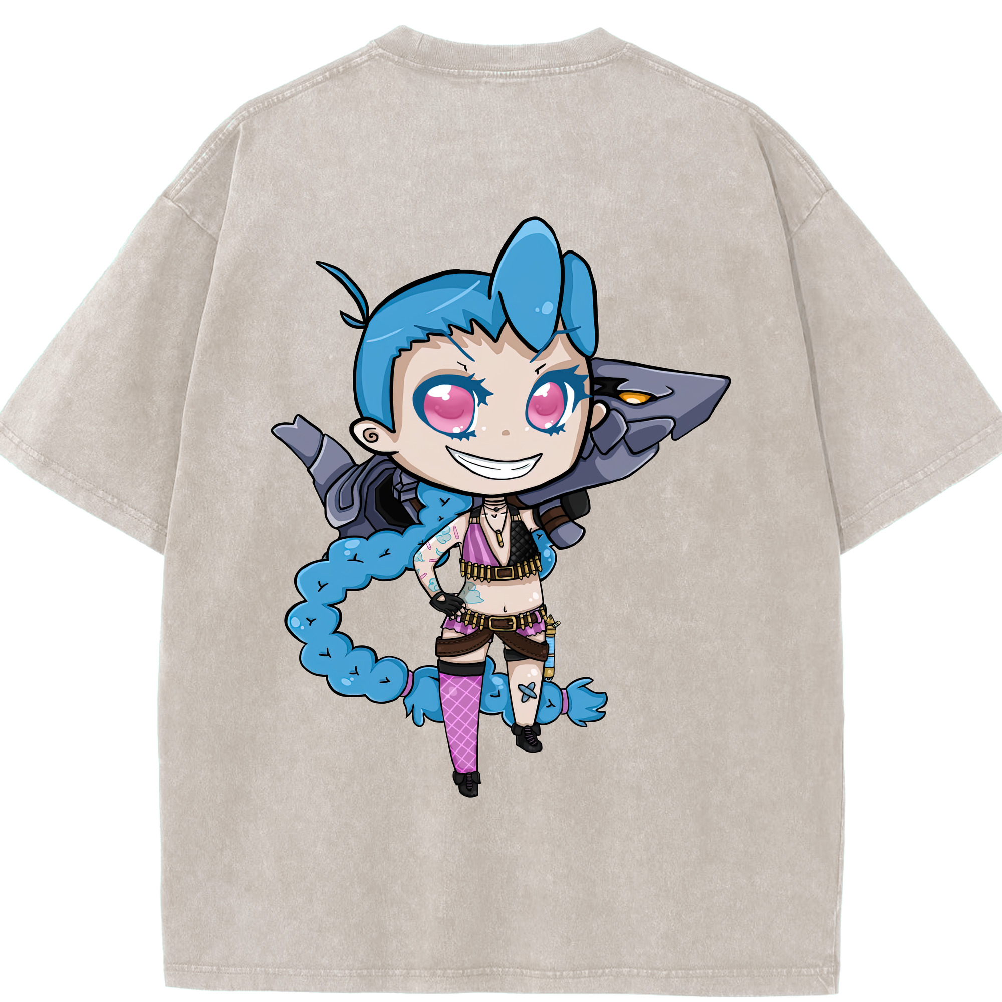 リーグ・オブ・レジェンド League of Legends LOL 綿100% ヴィンテージ風 半袖Tシャツ（背面プリント）