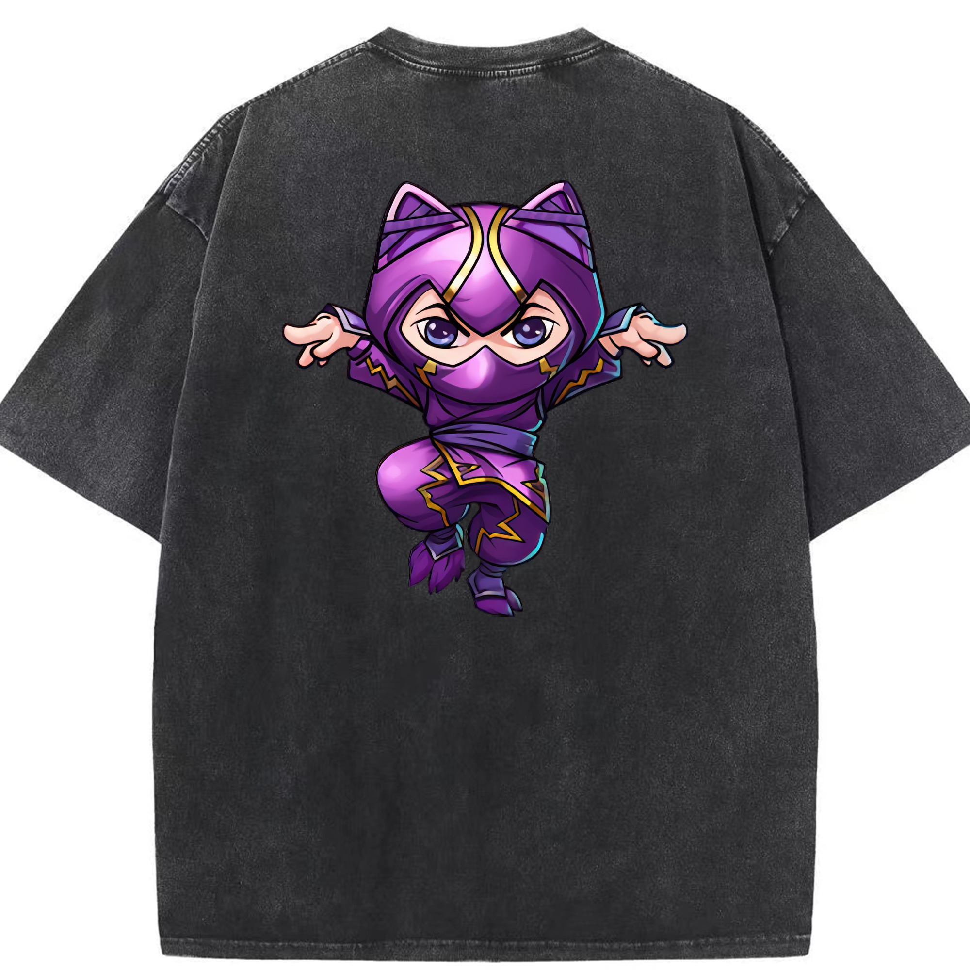 リーグ・オブ・レジェンド League of Legends LOL 綿100% ヴィンテージ風 半袖Tシャツ（背面プリント）
