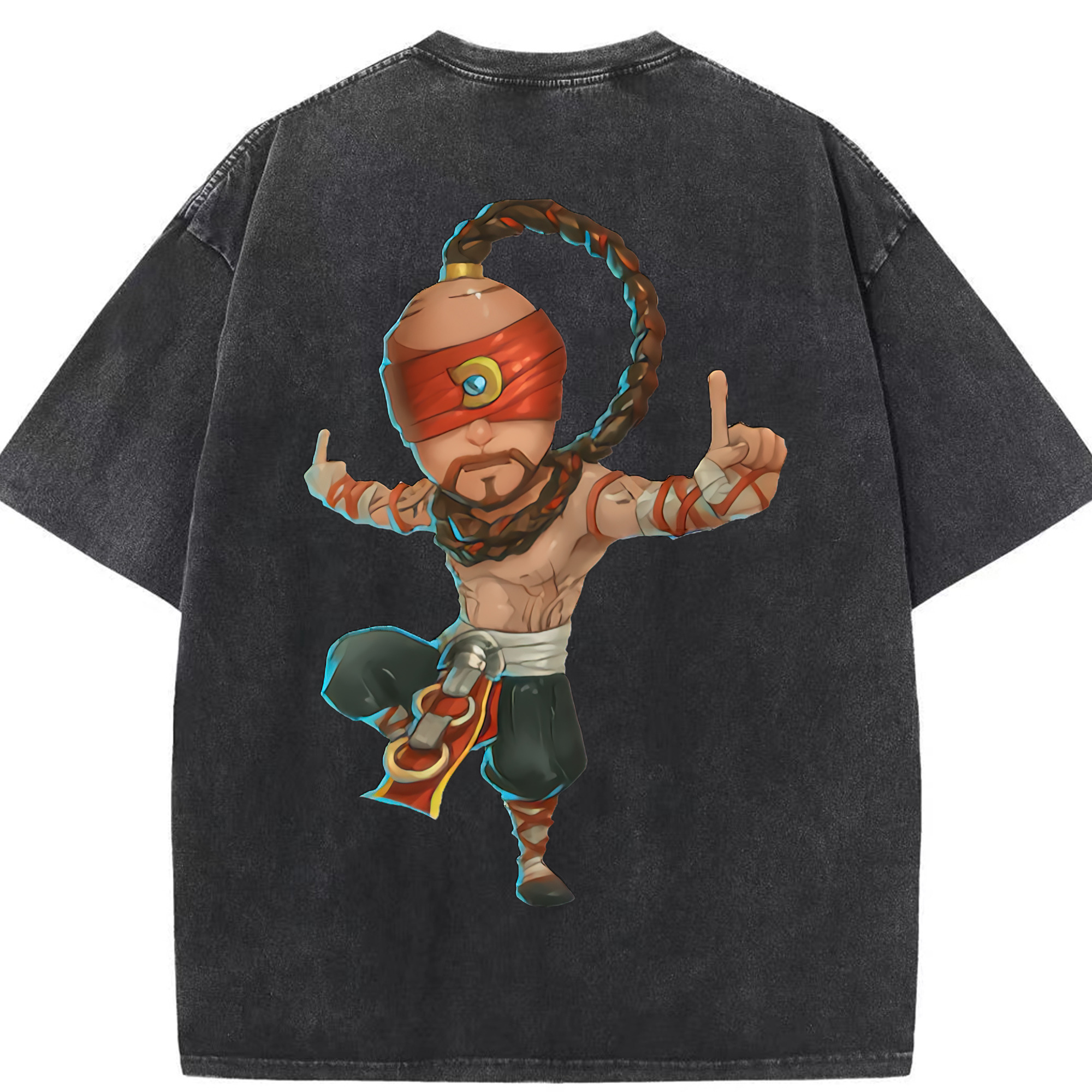 リーグ・オブ・レジェンド League of Legends LOL 綿100% ヴィンテージ風 半袖Tシャツ（背面プリント）