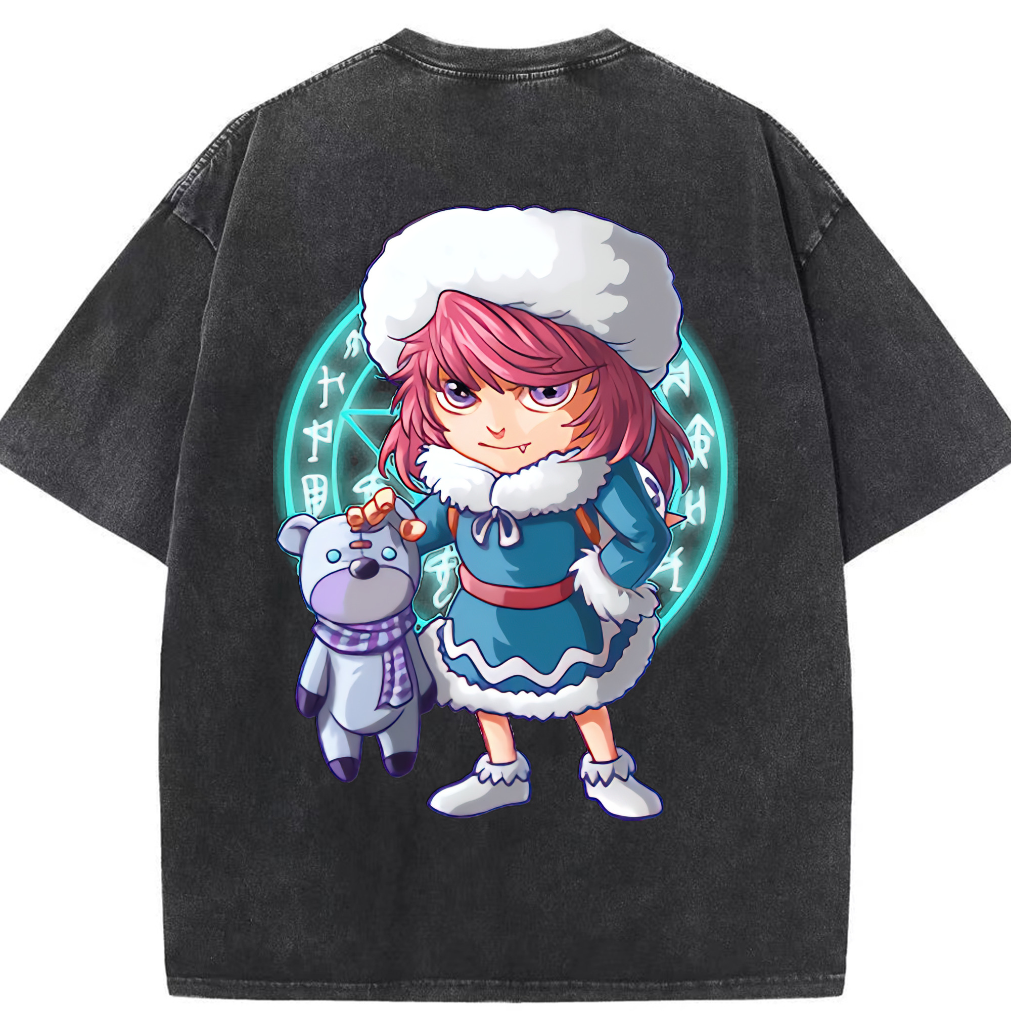 リーグ・オブ・レジェンド League of Legends LOL 綿100% ヴィンテージ風 半袖Tシャツ（背面プリント）