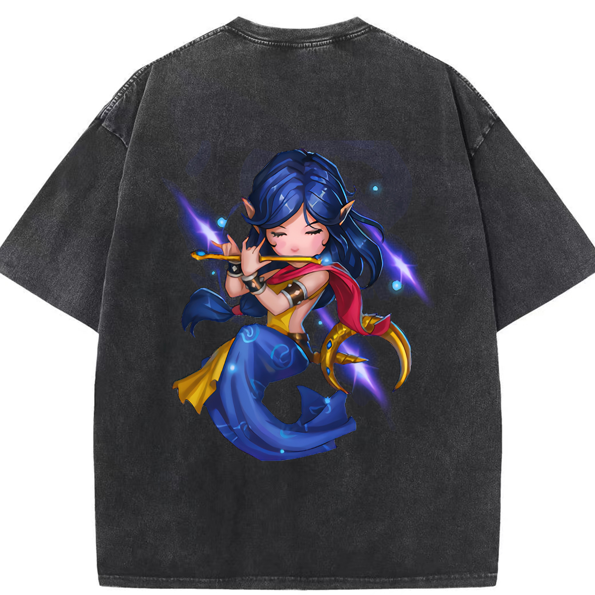 リーグ・オブ・レジェンド League of Legends LOL 綿100% ヴィンテージ風 半袖Tシャツ（背面プリント）